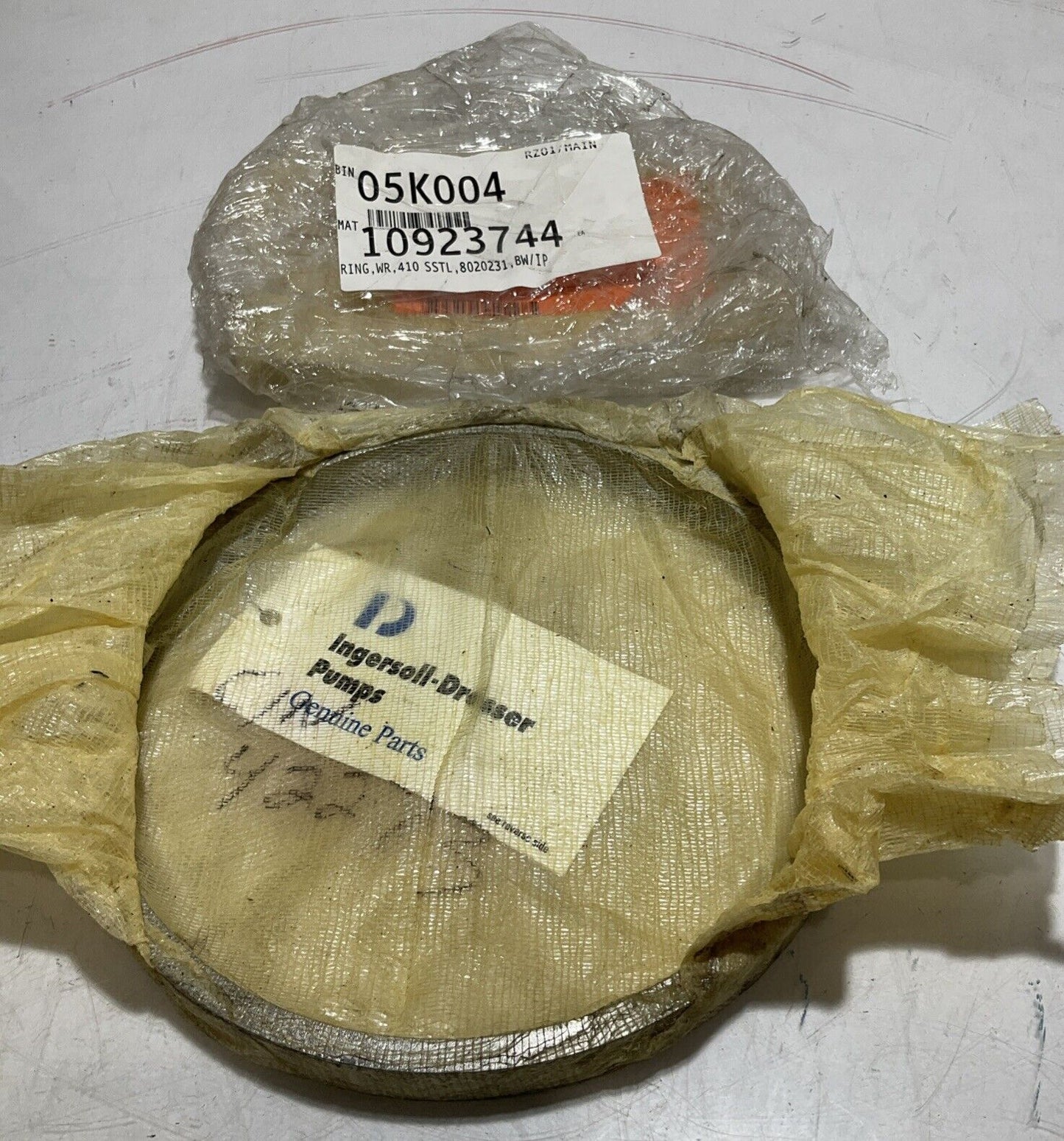 FLOWSERVE 8020231 IMPELLER WEAR RING SST 410 10.474IN OD SIZE 6X10 678-U3S