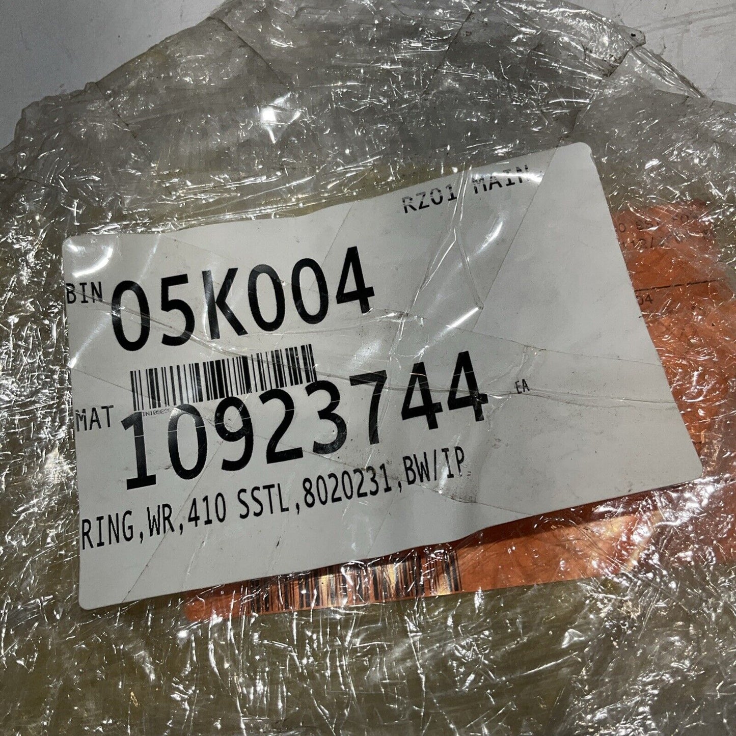 FLOWSERVE 8020231 IMPELLER WEAR RING SST 410 10.474IN OD SIZE 6X10 678-U3S