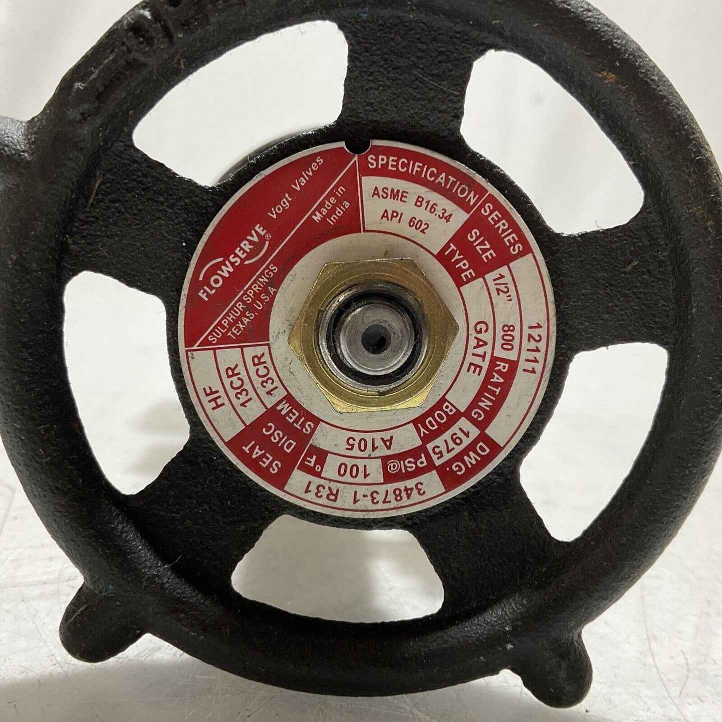 FLOWSERVE 34873-1 R31 GATE VALVE 13CR HF 1/2IN LOT OF 2 373-U3S