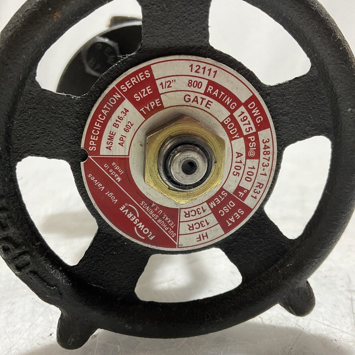 FLOWSERVE 34873-1 R31 GATE VALVE 13CR HF 1/2IN LOT OF 2 373-U3S