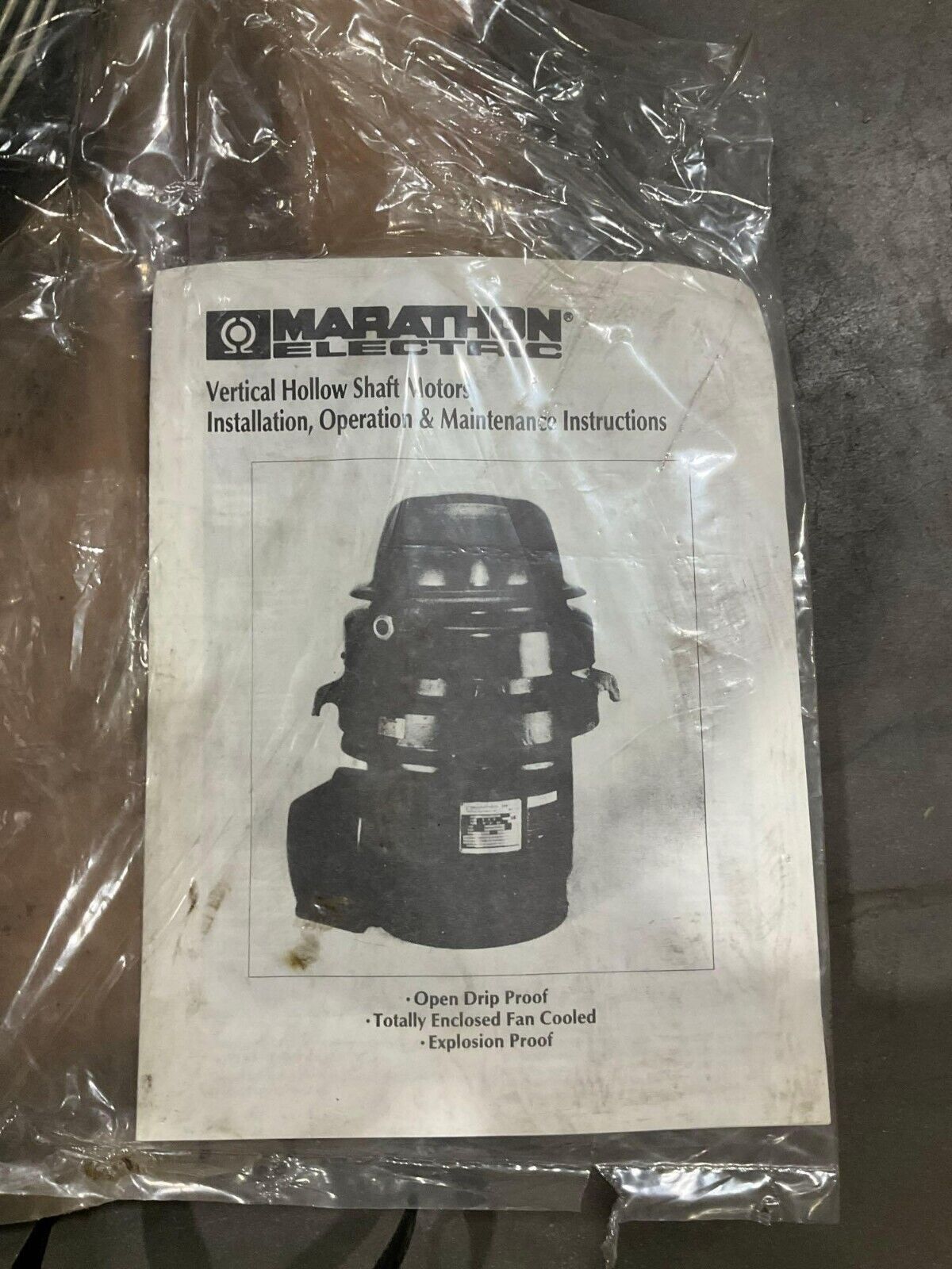 MARATHON ELECTRIC VERTICAL HOLLOW SHAFT MOTOR 6L 326VTDB7001 R47 3P 60HZ 3540RPM