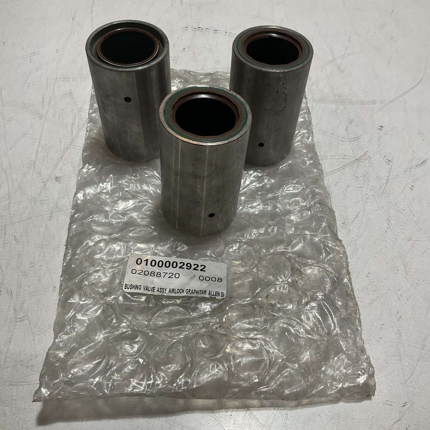 ALLEN SHERMAN HOFF A-15657 AIRLOCK GRAPHITAR BUSHING VALVE LOT OF 3 373-U3S