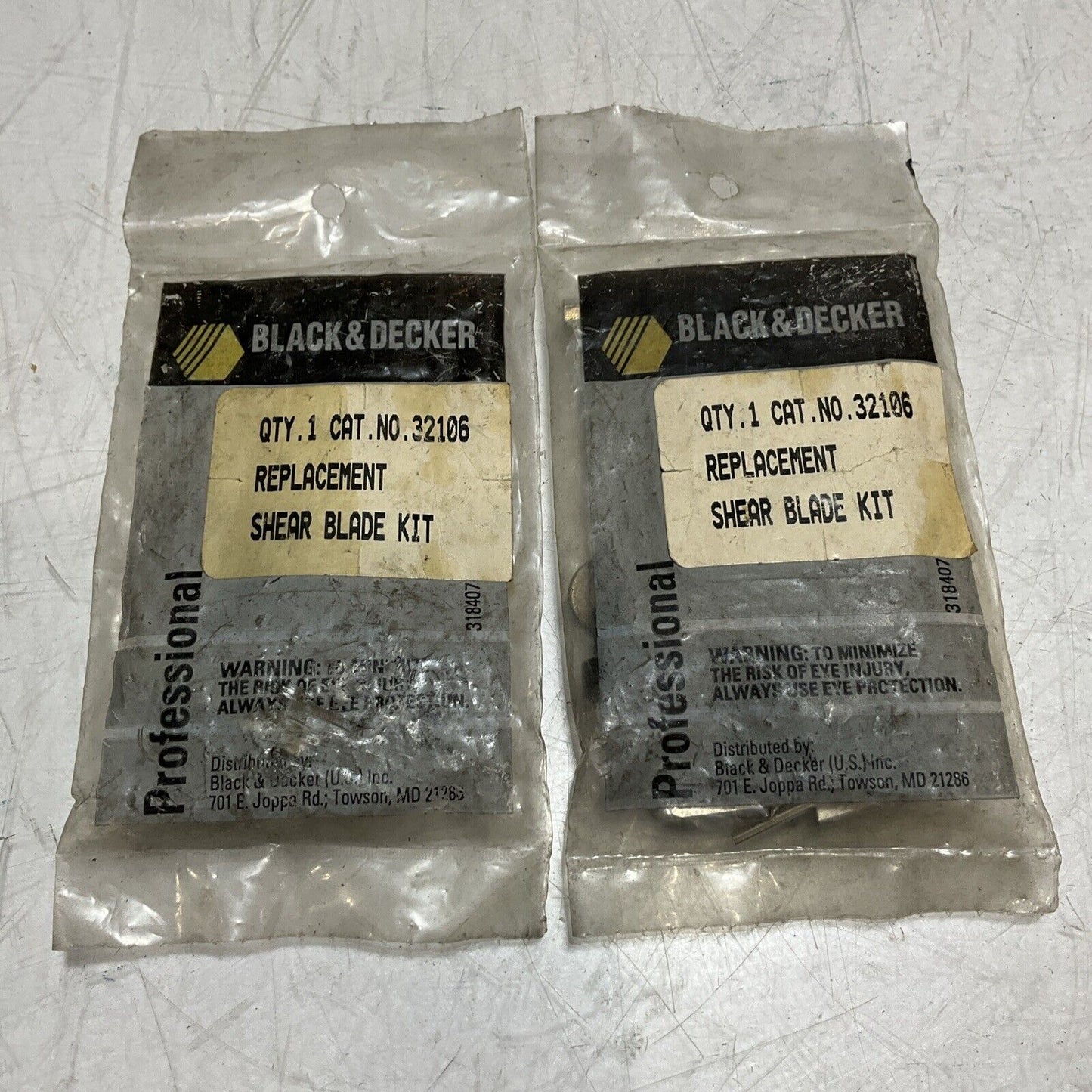 BLACK & DECKER 32106 REPLACEMENT SHEAR BLADE KIT LOT OF 2 U3S