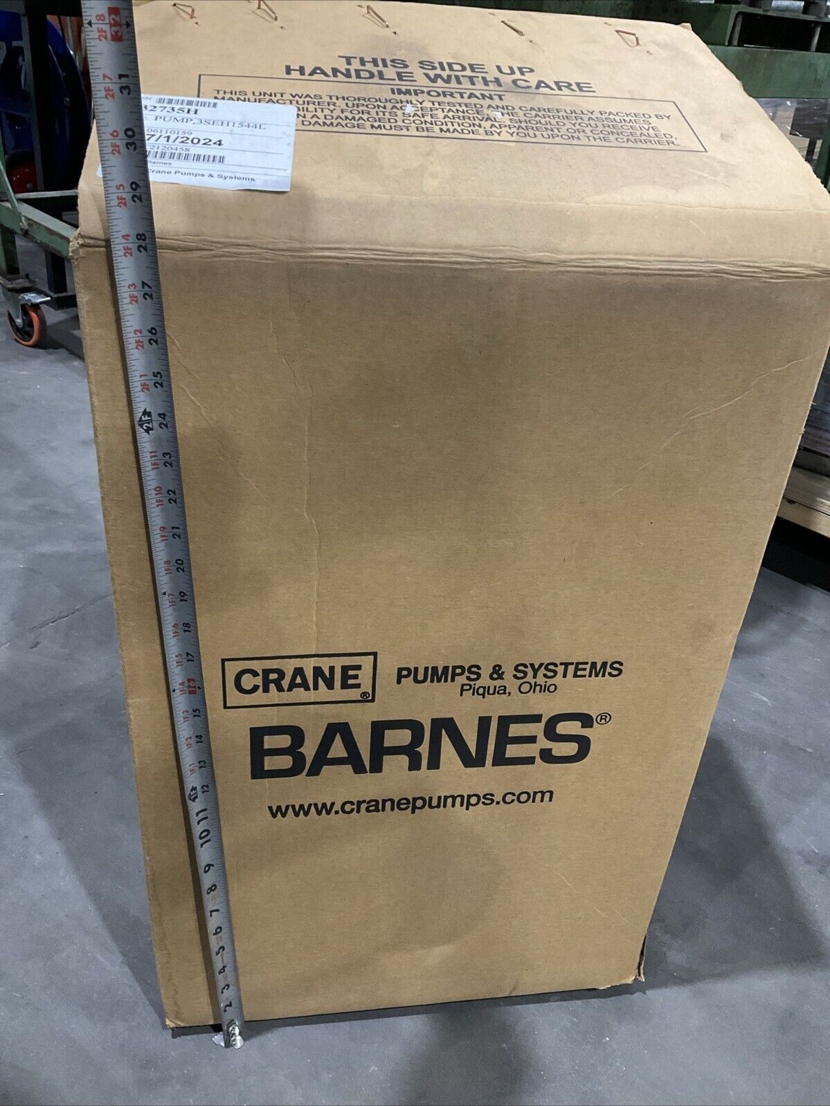 CRANE BARNES 3SEH1544L 132735H CENTRIFUGAL PUMP 1750 RPM 3 PH 60 HZ 1.5HP 460 V