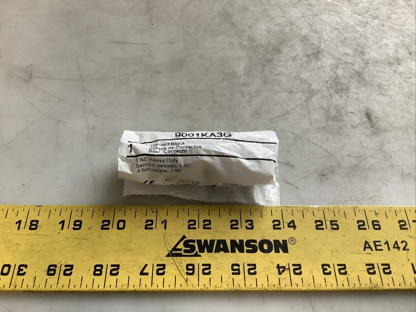 SQUARE D 9001KA3G CONTACT BLOCK 1NC 555