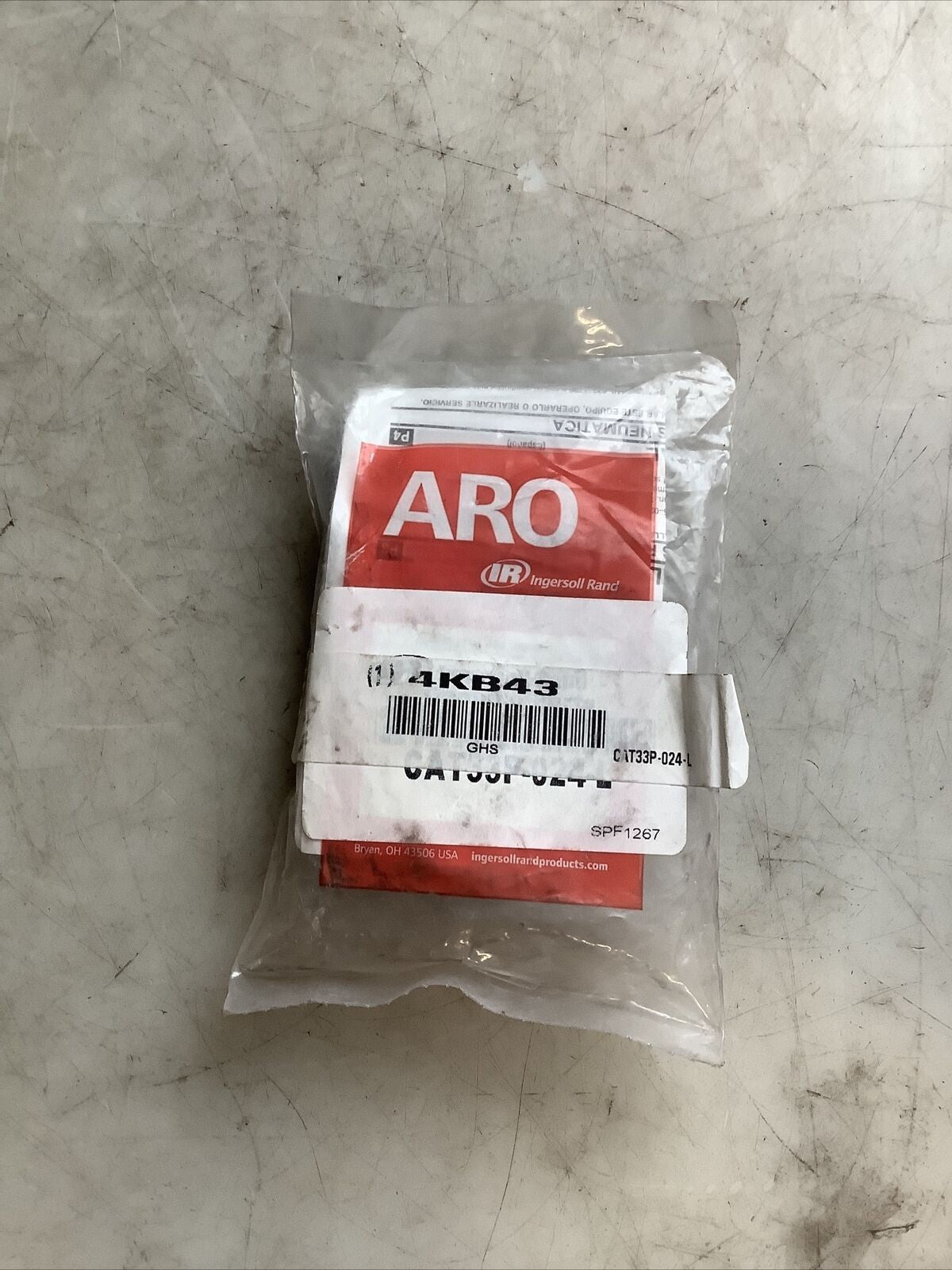ARO INGERSOLL RAND 4KB43 CAT33P-024-L SOLENOID VALVE 476
