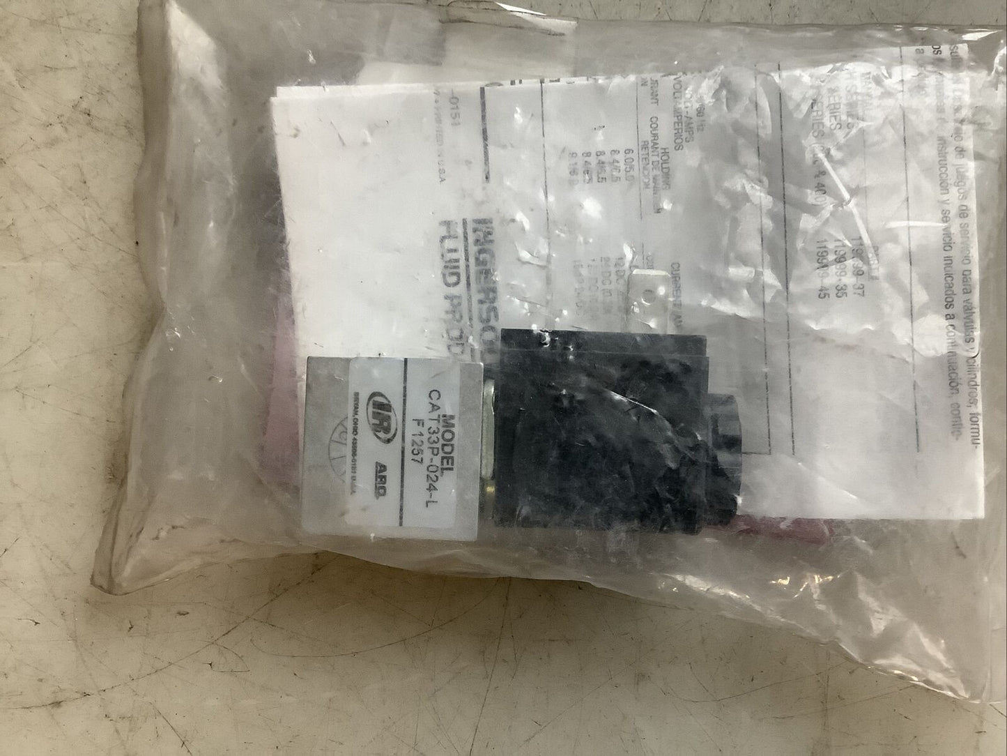 ARO INGERSOLL RAND 4KB43 CAT33P-024-L SOLENOID VALVE 476