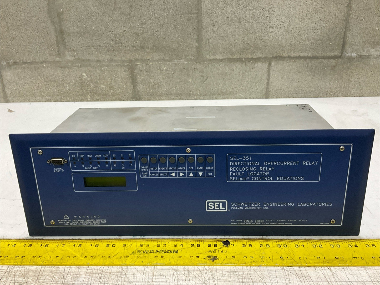 SEL SEL-351 03515Y325512X1 DIRECTIONAL RECLOSING RELAY FAULT LOCATOR RM6