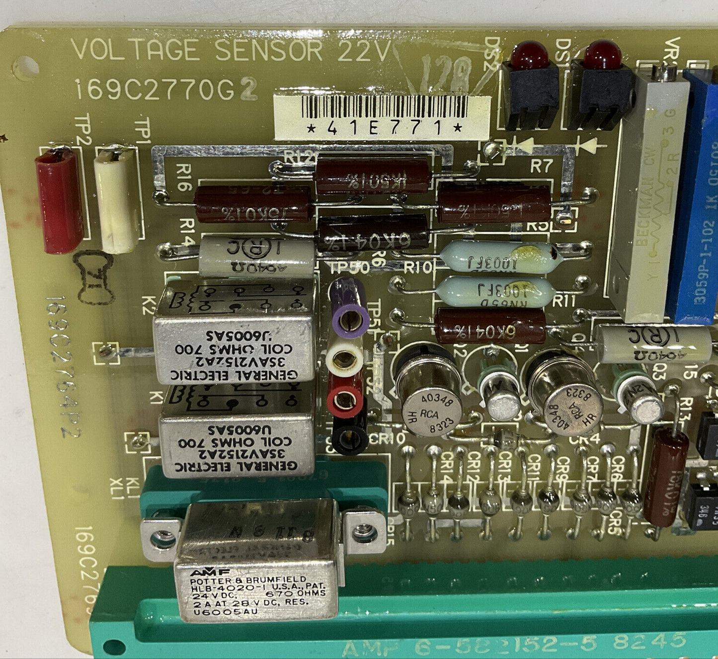 GENERAL ELECTRIC 1P3-E002 VOLTAGE SENSOR 22V 169C2770G2 373