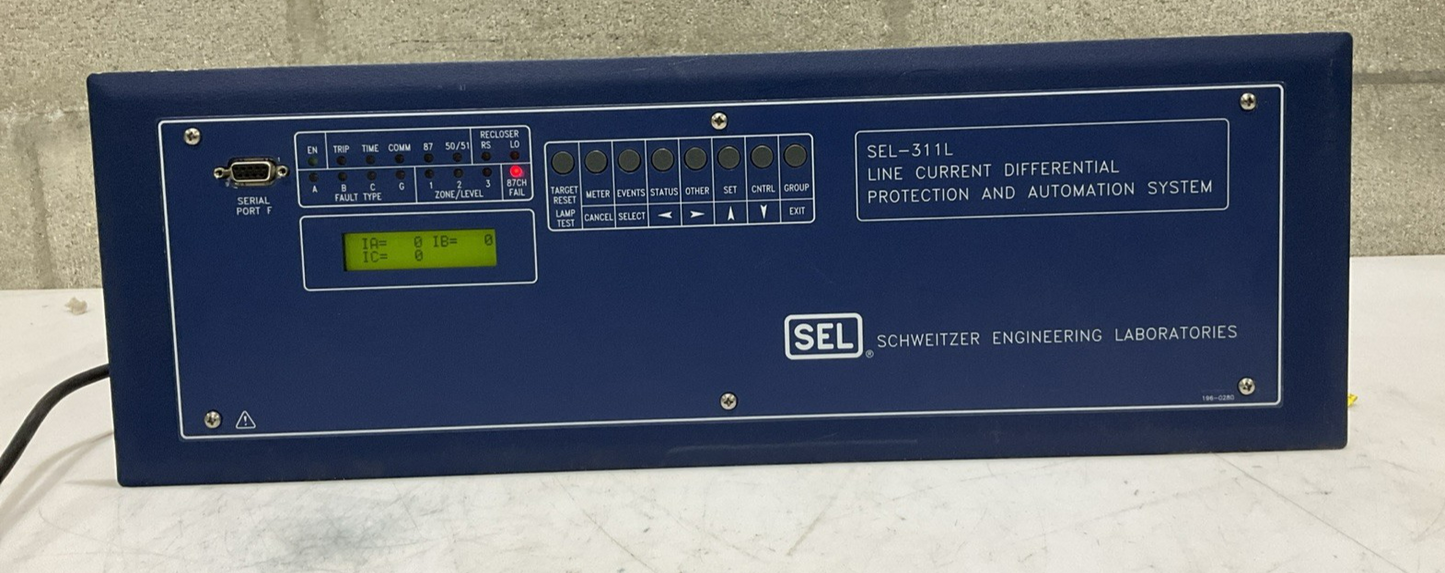 SEL-311L 0311L13A03254XXXX LINE CURRENT DIFFERENTIAL PROTECTION AUTOMATION UNIT