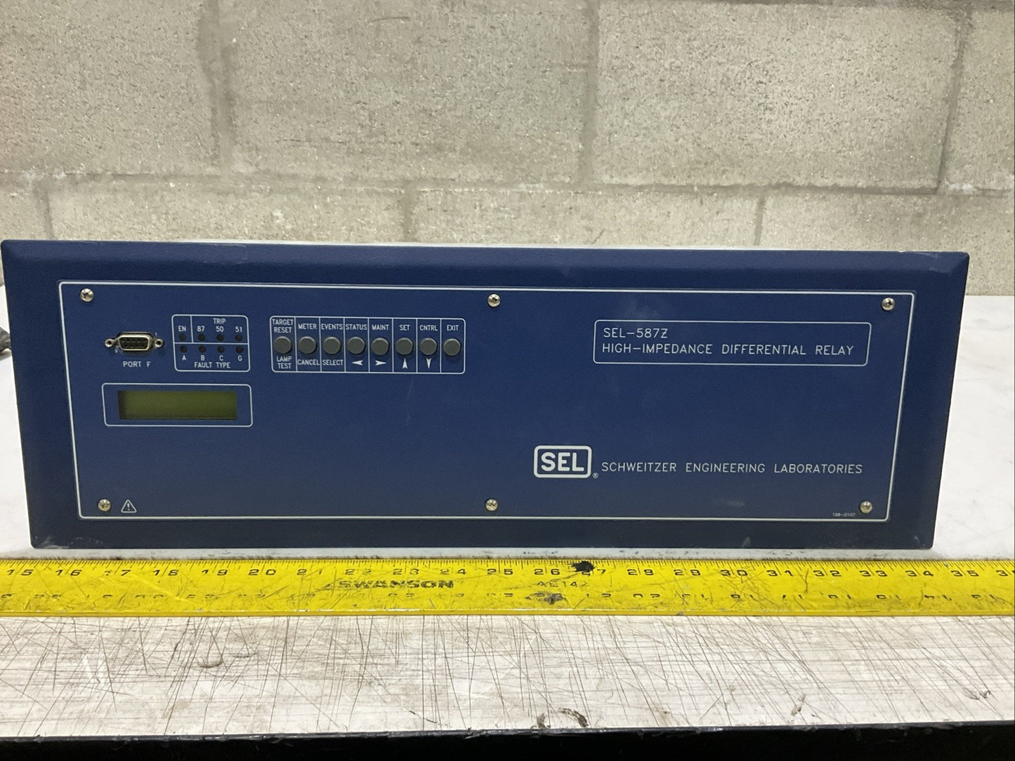 SCHWEITZER SEL-587Z 0587Z0X325312XX HIGH IMPEDANCE DIFFERENTAL RELAY RM6