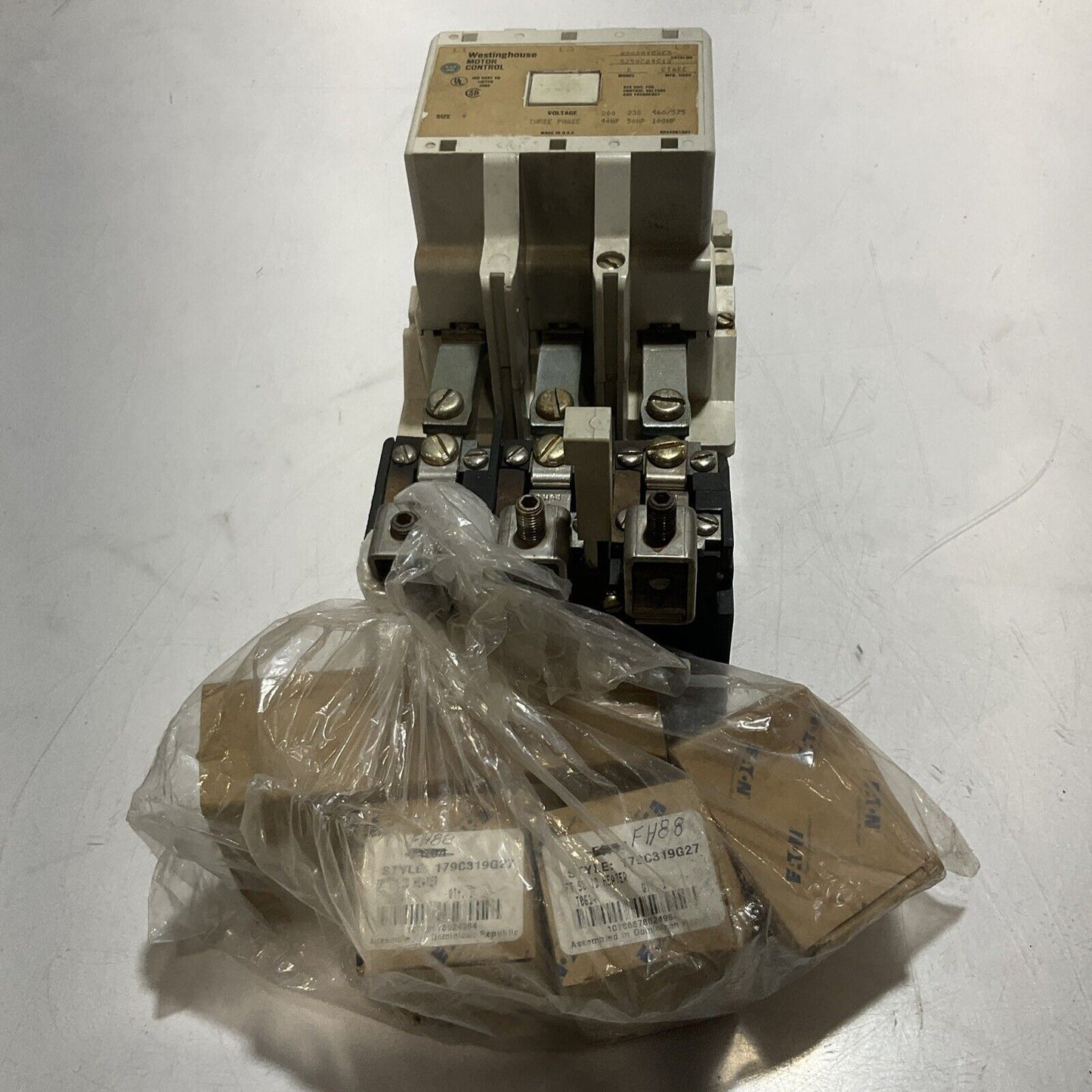 WESTINGHOUSE MOTOR CONTROL A200M4CACD MOTOR STARTER 200V U3S