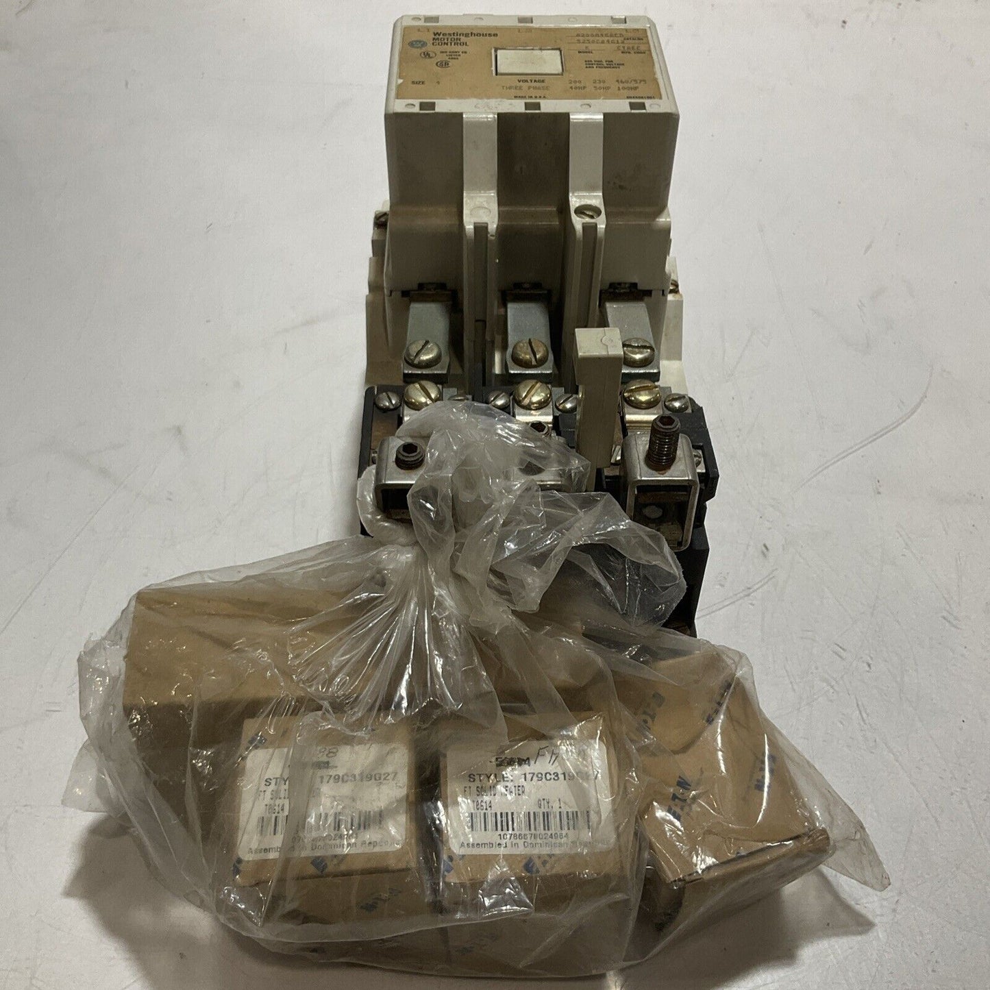 WESTINGHOUSE MOTOR CONTROL A200M4CACD MOTOR STARTER 200V U3S
