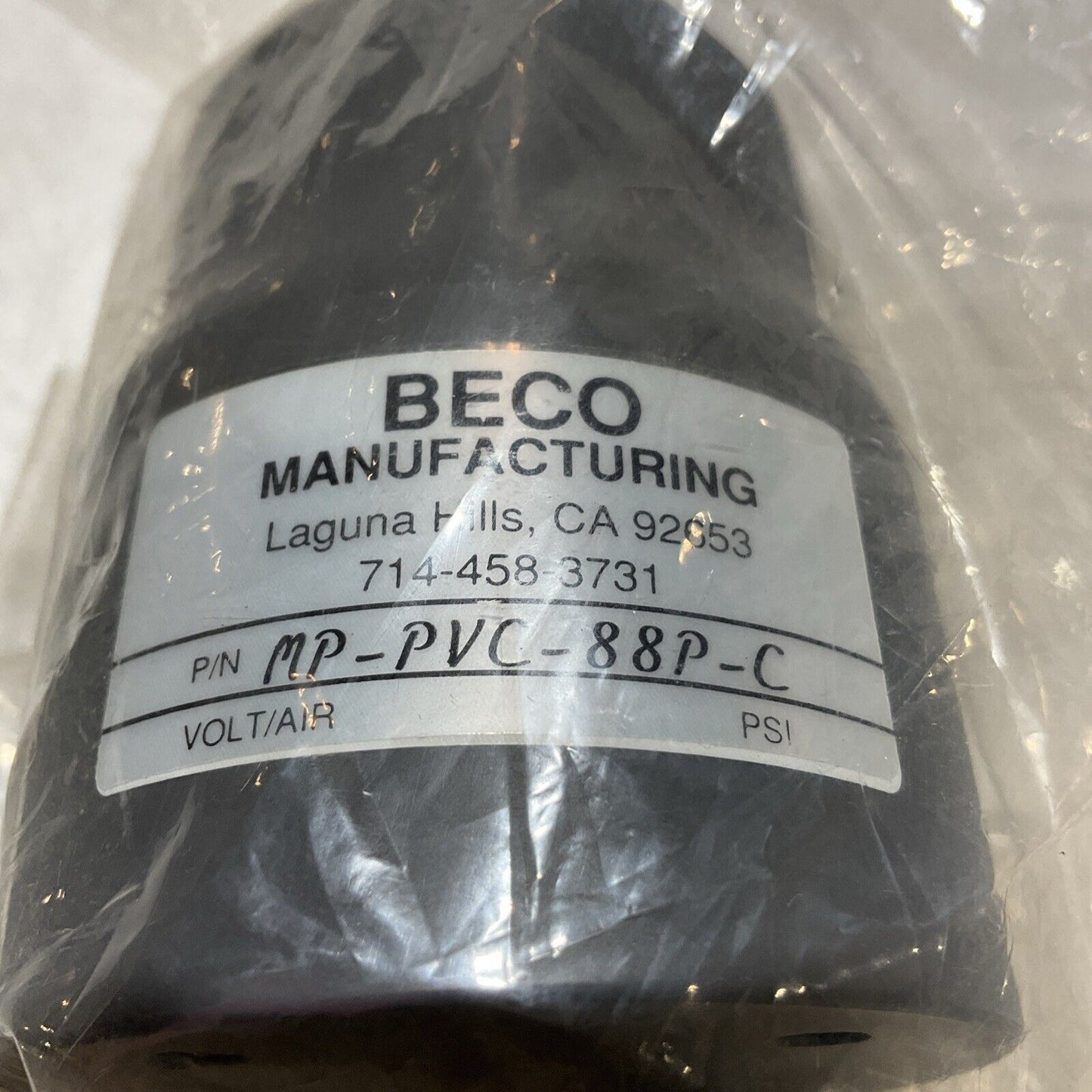 BECO MP-PVC-88P-C ACTUATOR AIR-OP VALVE U3S