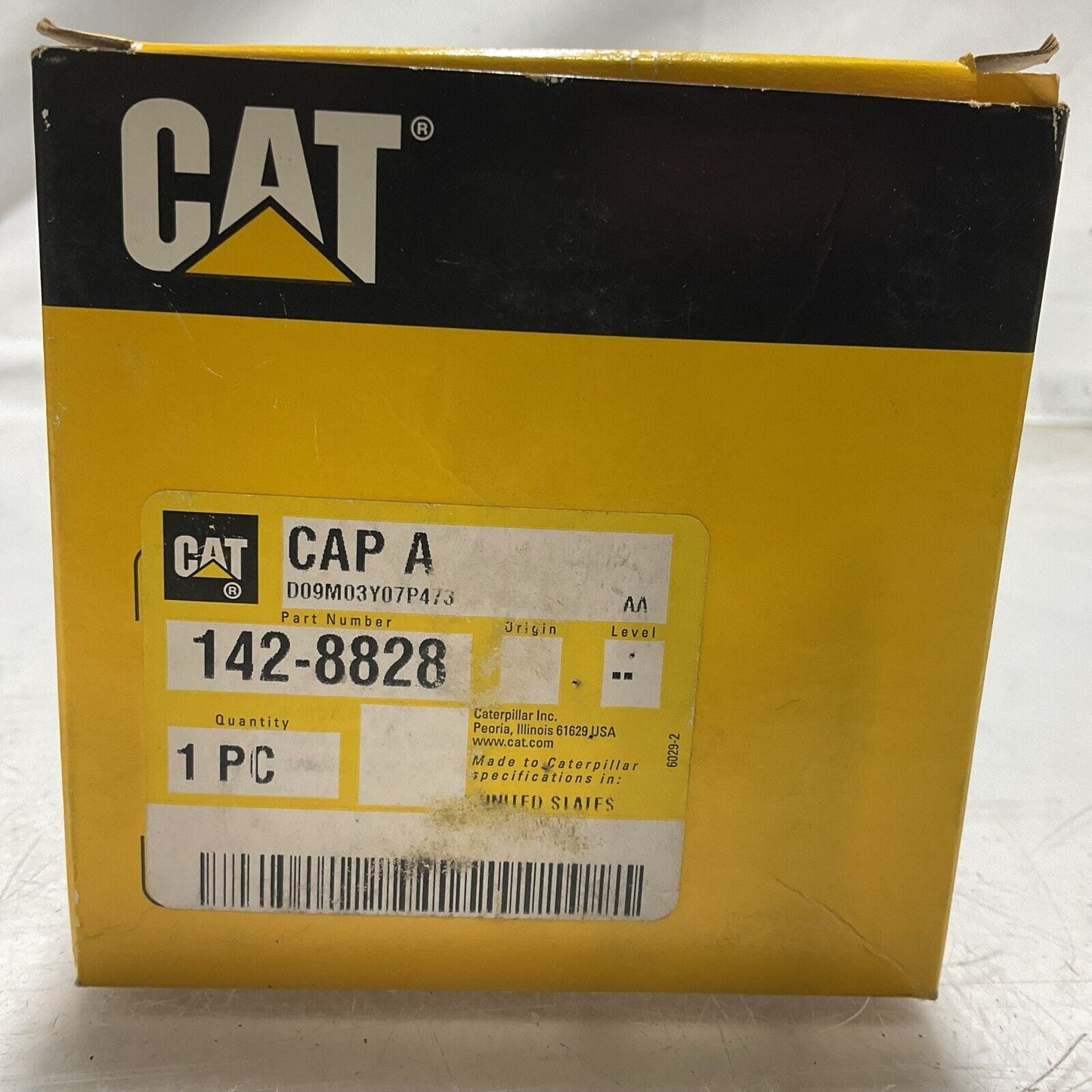 CAT-CATTERPILLAR 142-8828 BLACK AND GREEN LOCKABLE HYDRAULIC NON-VENT CAP U3S