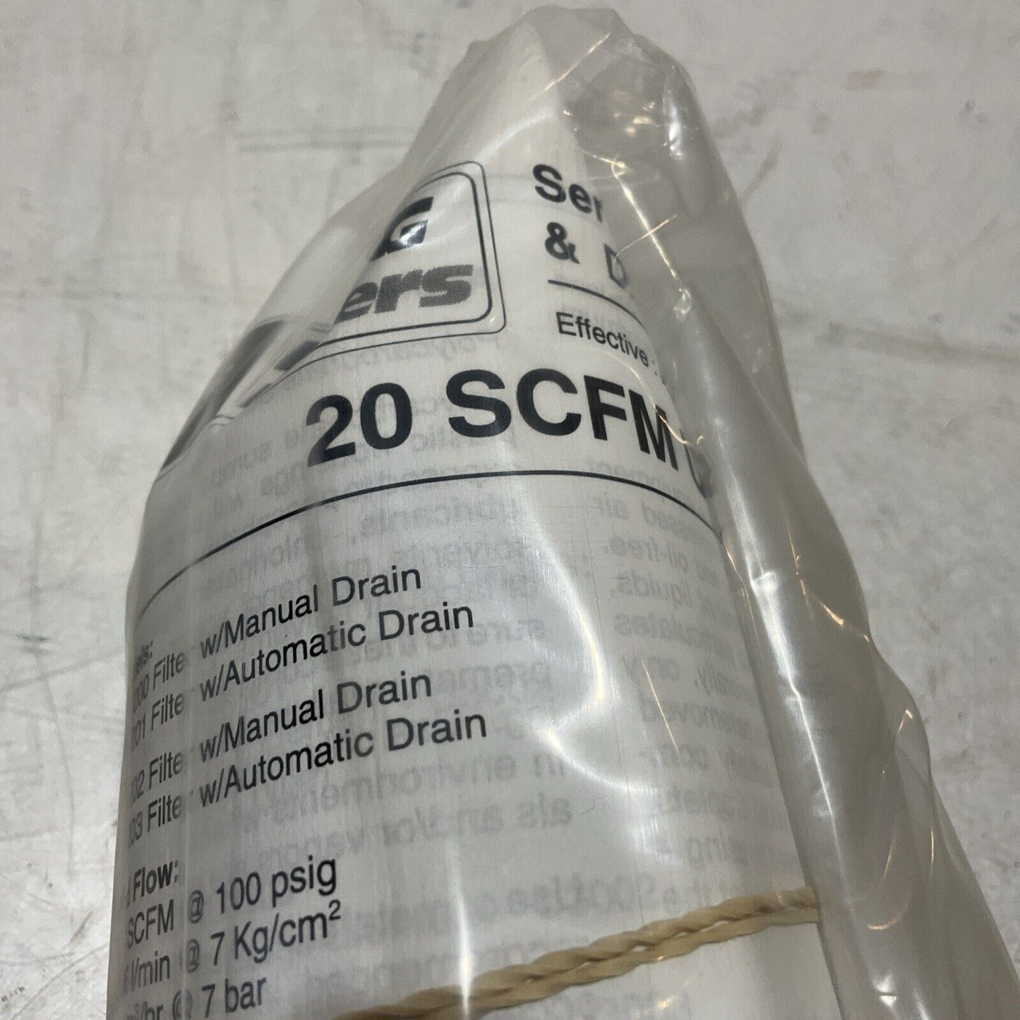KING ENGINEERING U201 ULTRA-C FILTER 20SCFM SINGLE CART AUTO 373