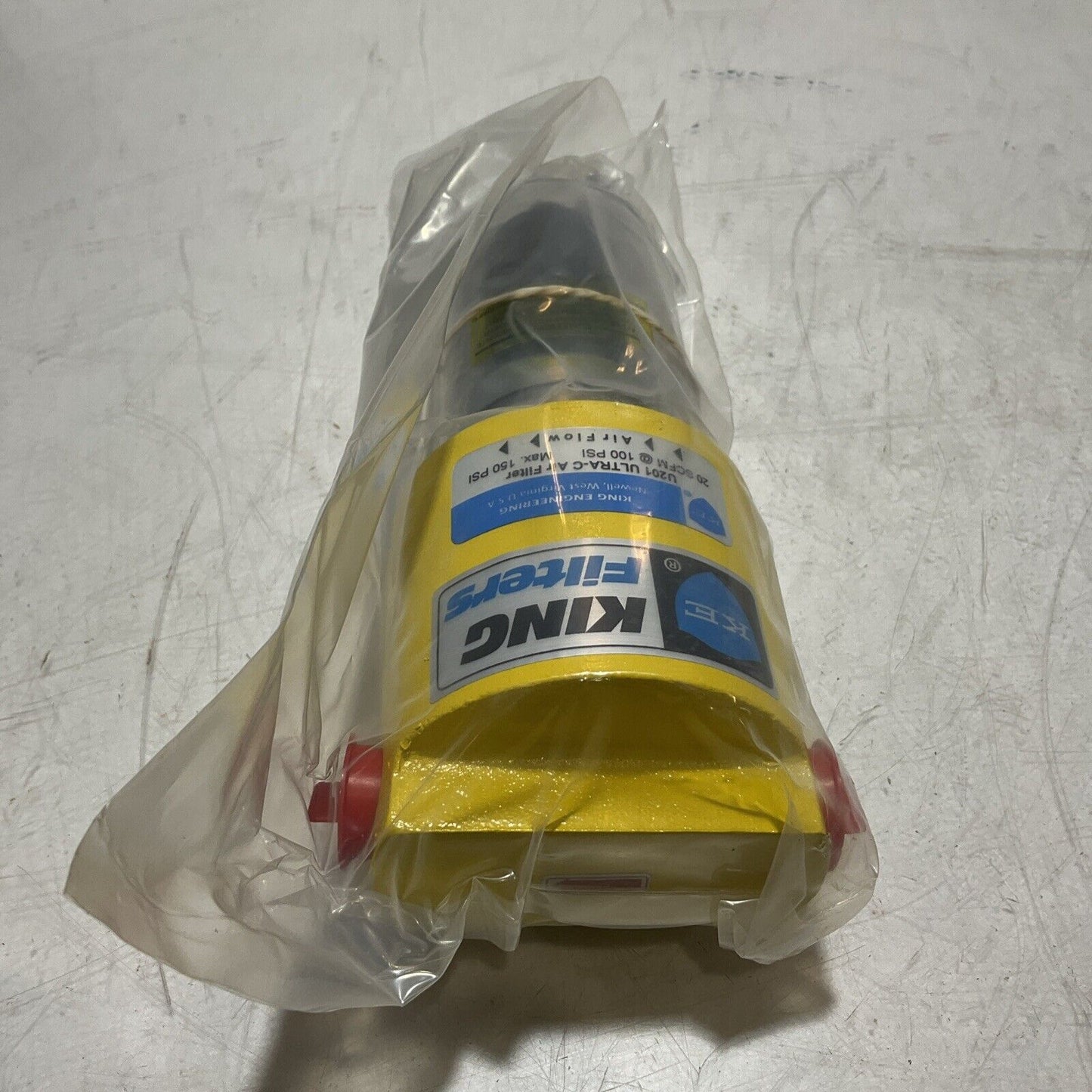 KING ENGINEERING U201 ULTRA-C FILTER 20SCFM SINGLE CART AUTO 373