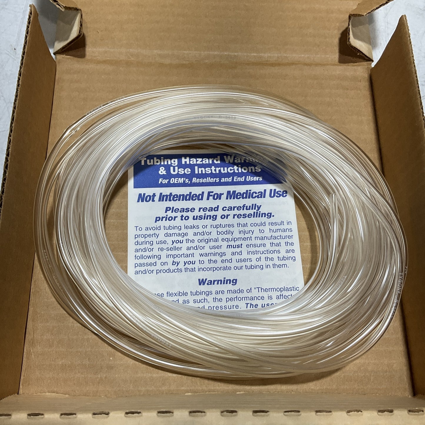 TYGON R3603-.09X.03 CLEAR LABORATORY TUBING FEEDING CORD U3S