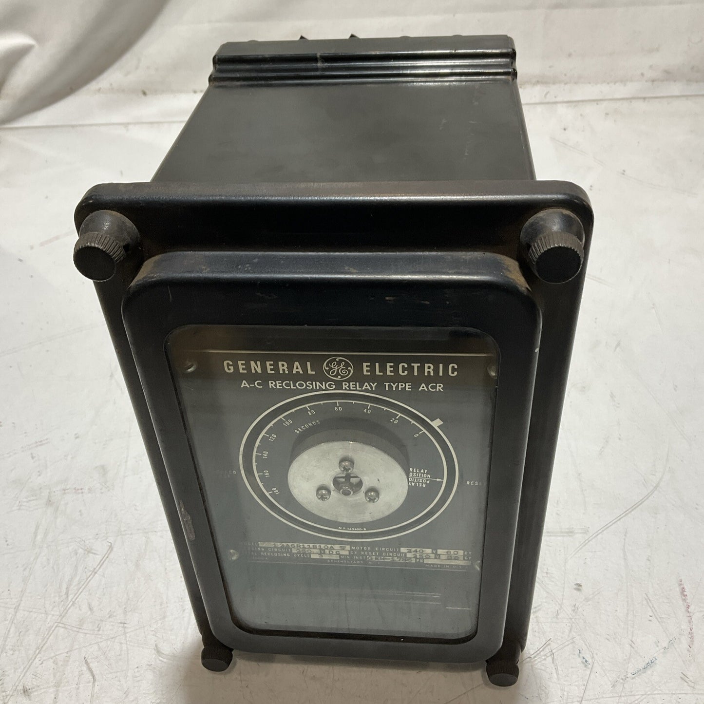 GENERAL ELECTRIC 12ACR11B10A A-C RECLOSING RELAY TYPE ACR 222-U3S