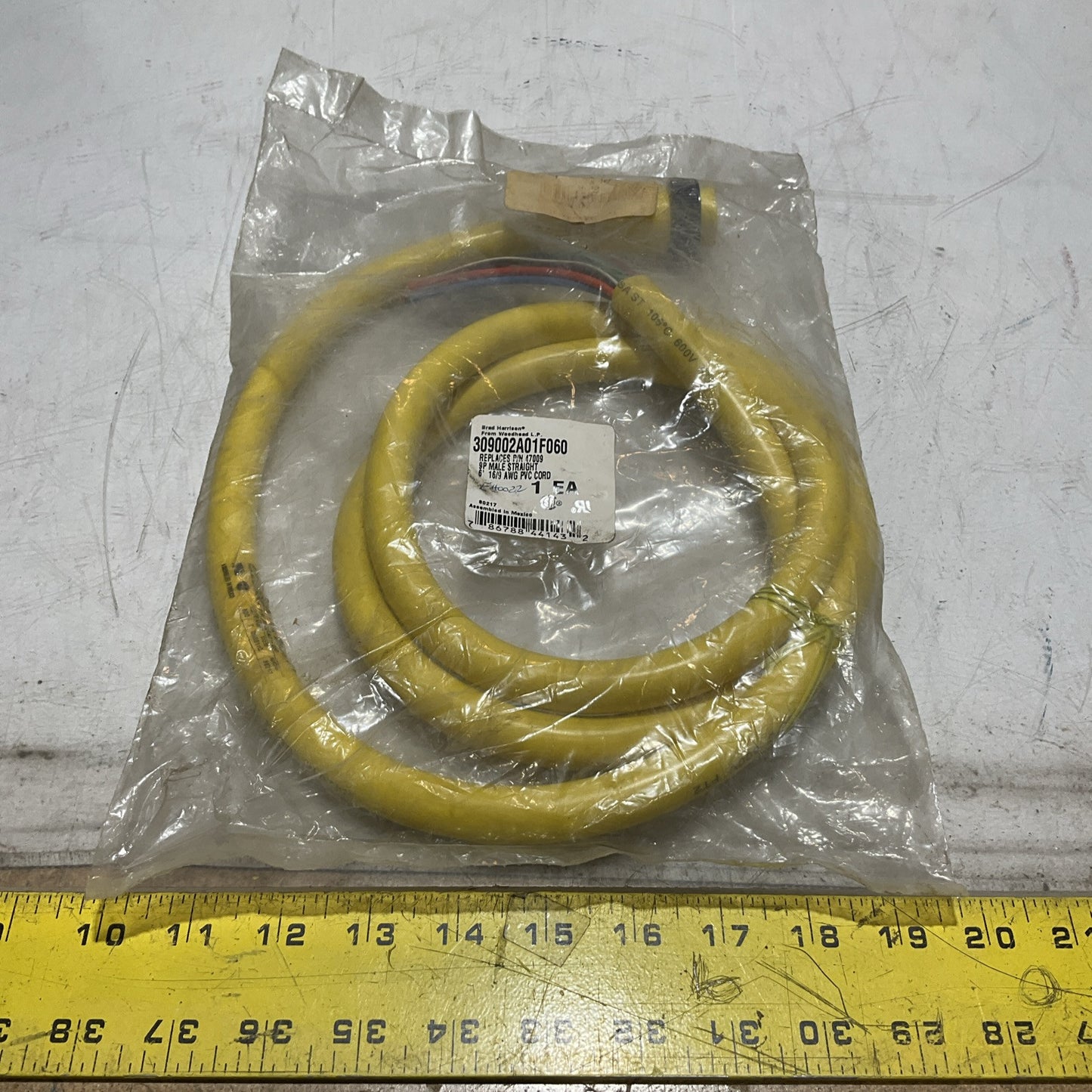 HARRISON 309002A01F060- 47009 E42014 600V 105°C CABLE ASSEMBLY U3S