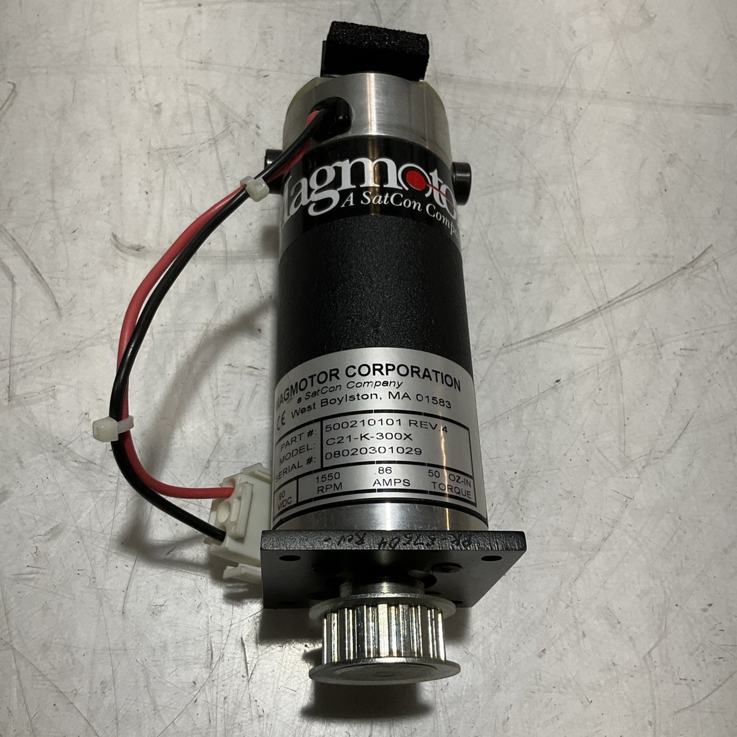 MAGMOTOR  CORPORATION  500210101- C21-K300X SERVO MOTOR  90V/DC U3S