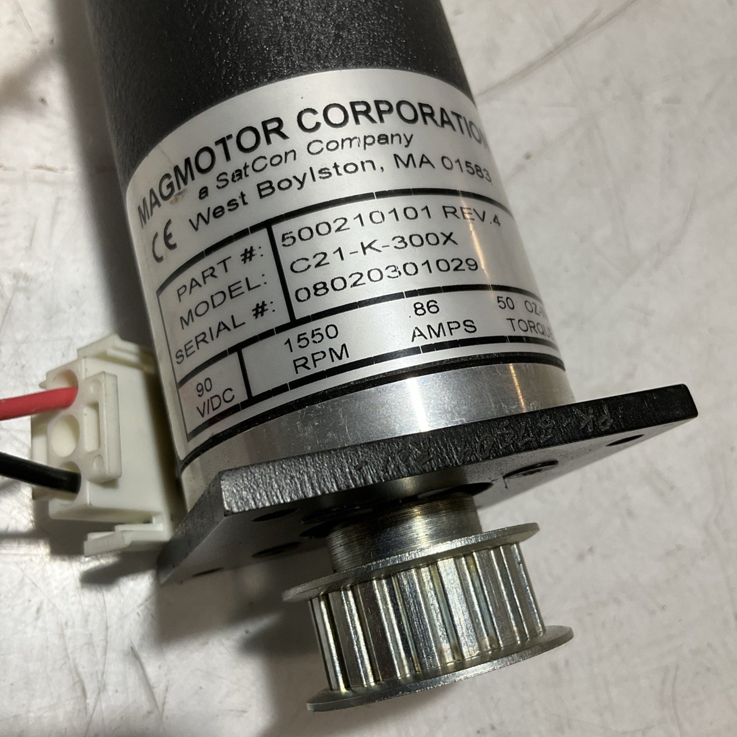 MAGMOTOR  CORPORATION  500210101- C21-K300X SERVO MOTOR  90V/DC U3S