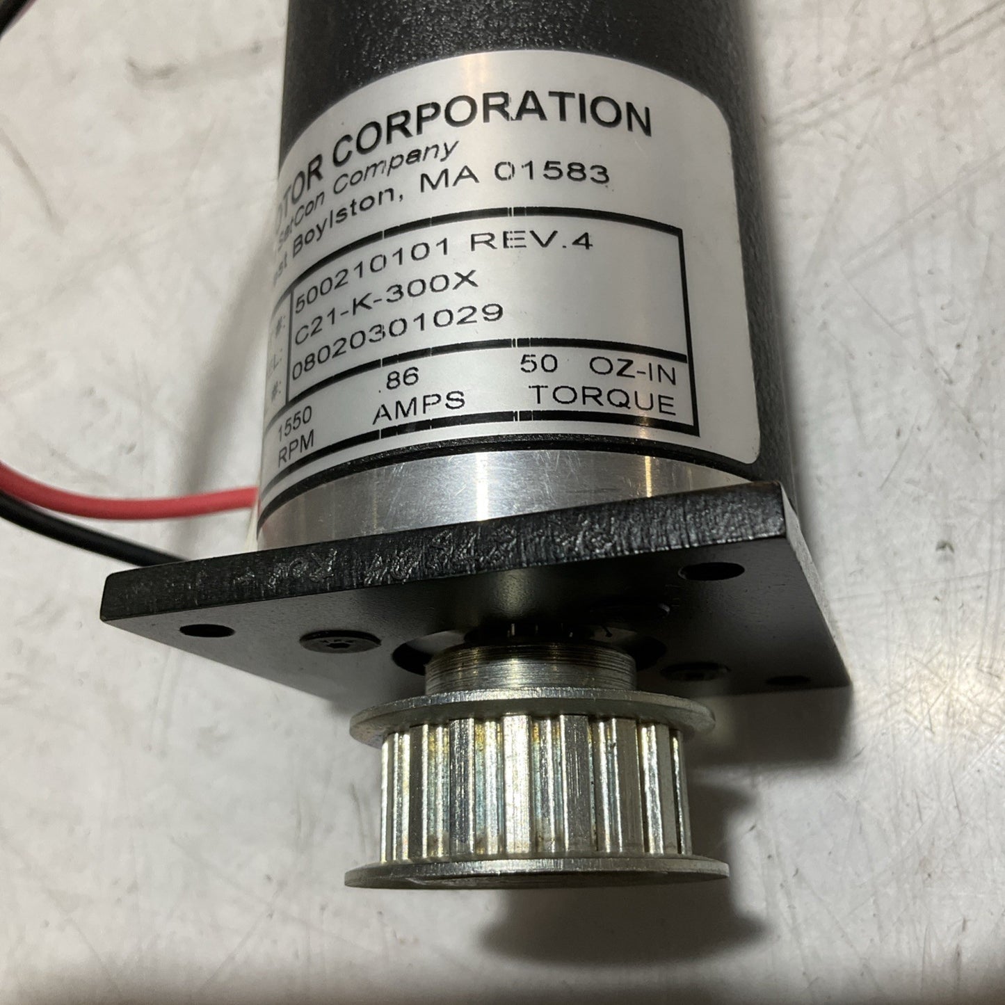 MAGMOTOR  CORPORATION  500210101- C21-K300X SERVO MOTOR  90V/DC U3S