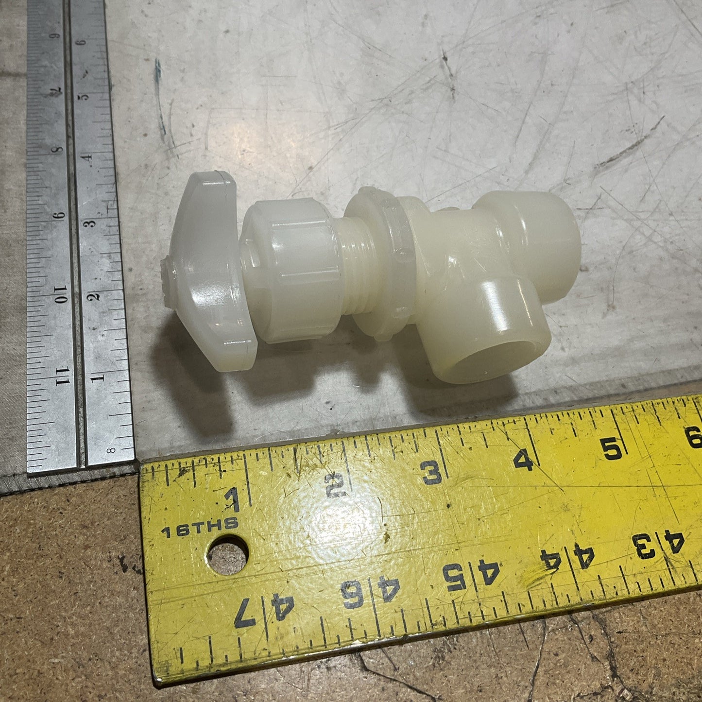 GEORGE FISCHER +GF+ 225434 - 155.522.581 WHITE NEEDLE VALVE PVDF U3S