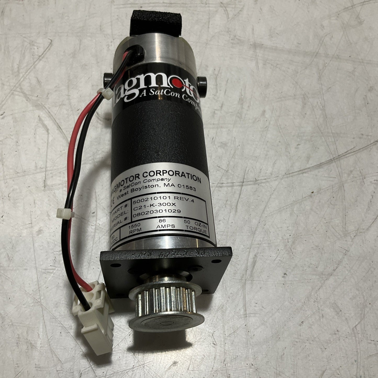 MAGMOTOR  CORPORATION  500210101- C21-K300X SERVO MOTOR  90V/DC U3S