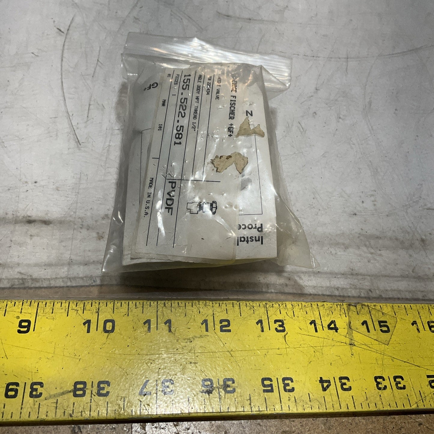 GEORGE FISCHER +GF+ 225434 - 155.522.581 WHITE NEEDLE VALVE PVDF U3S