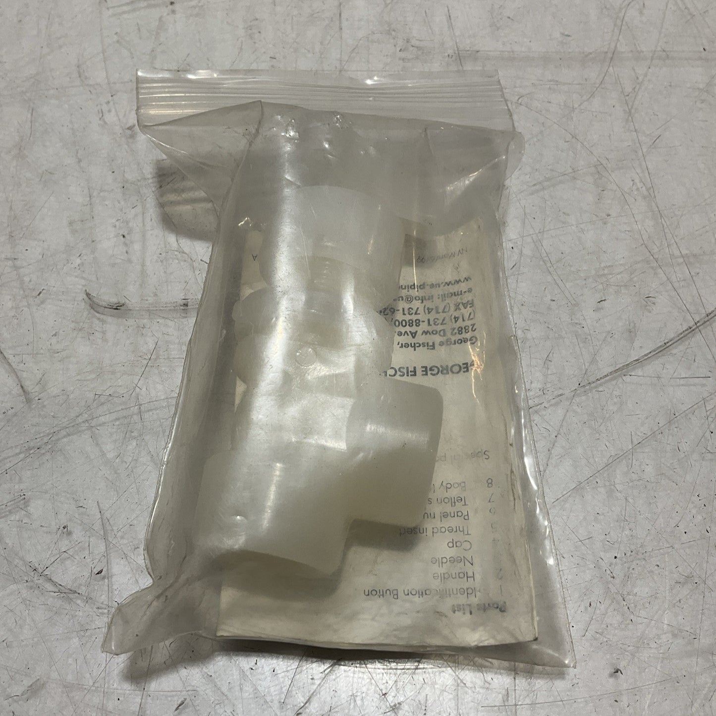GEORGE FISCHER +GF+ 225434 - 155.522.581 WHITE NEEDLE VALVE PVDF U3S