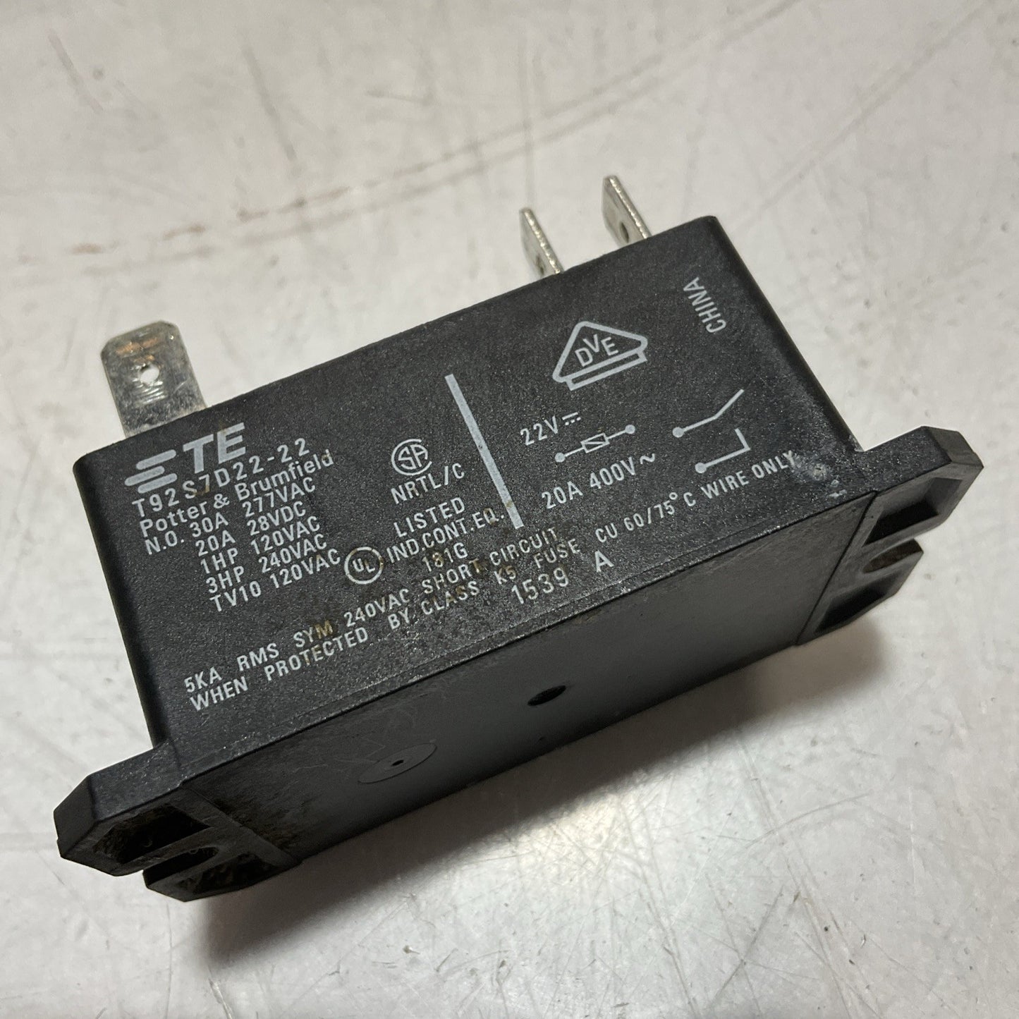 ETE T92S7D22-22 REPLACEMENT FURNACE POWER RELAY LOT OF 2 U3S