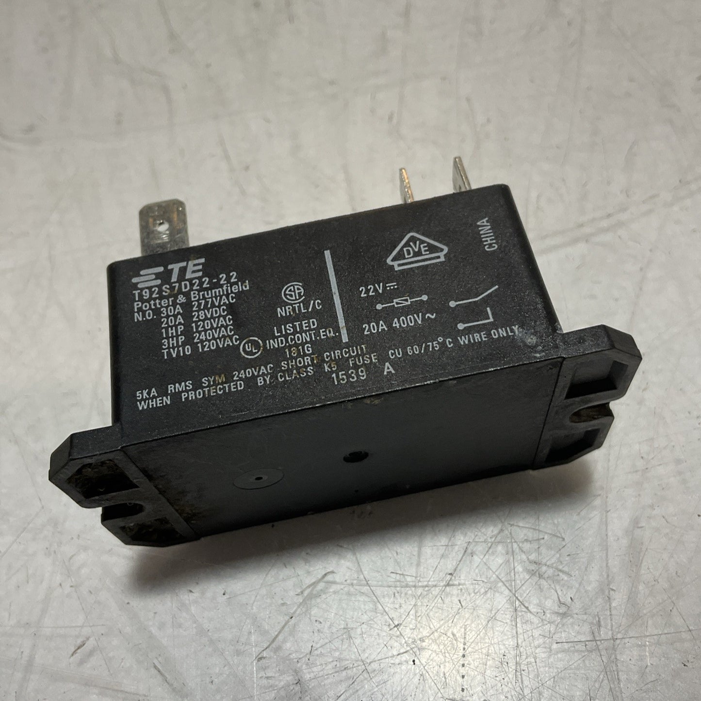 ETE T92S7D22-22 REPLACEMENT FURNACE POWER RELAY LOT OF 2 U3S