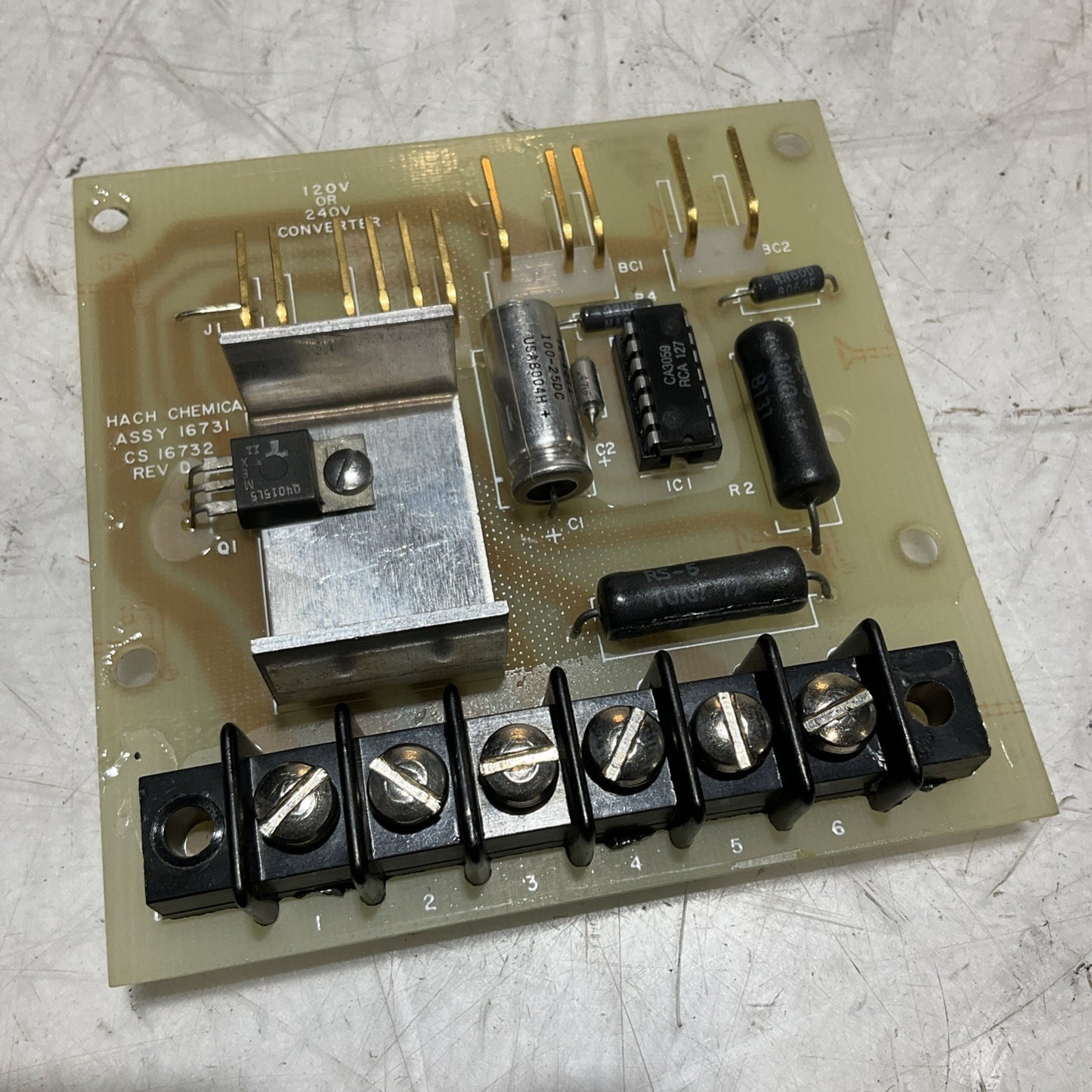 HACH CHEMICAL FS16732 ASSY 16731 REV D 120/240V CONVERTE CIRCUIT BOARD U3S