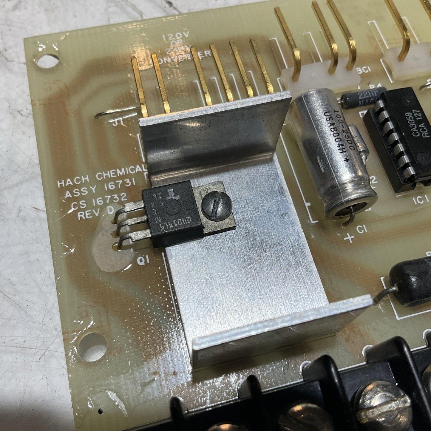 HACH CHEMICAL FS16732 ASSY 16731 REV D 120/240V CONVERTE CIRCUIT BOARD U3S