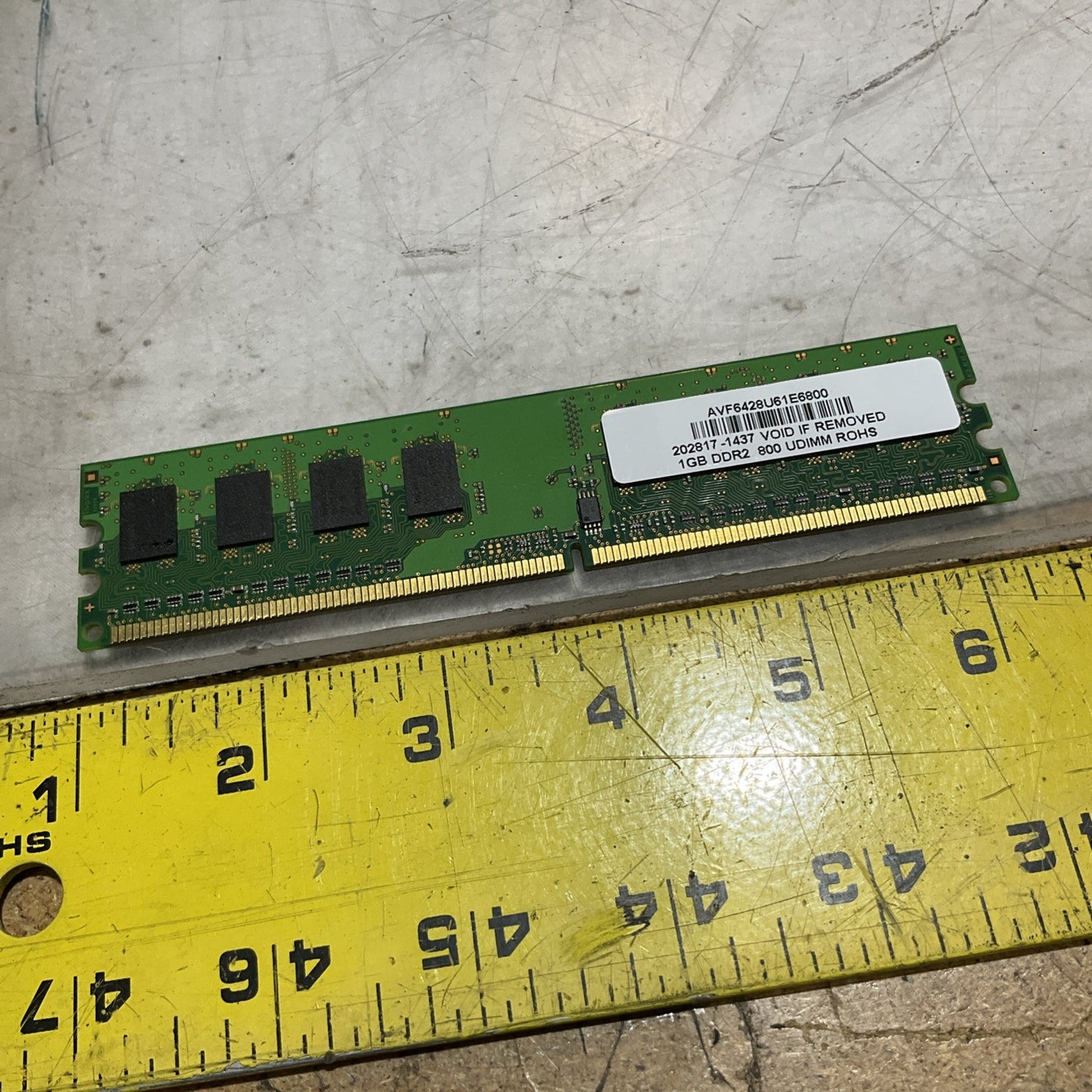 AVANT AVF6428U661E6800 1GB DDR2 800 UDIMM ROHS U3S