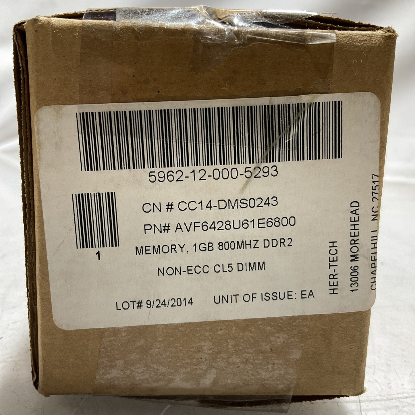 AVANT AVF6428U661E6800 1GB DDR2 800 UDIMM ROHS U3S
