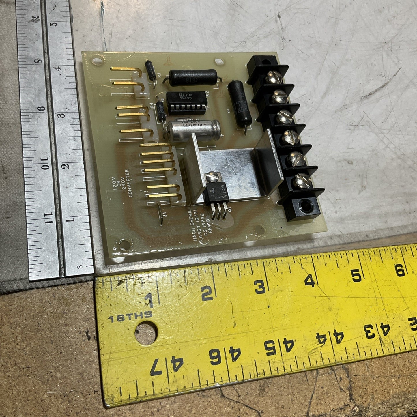 HACH CHEMICAL FS16732 ASSY 16731 REV D 120/240V CONVERTE CIRCUIT BOARD U3S