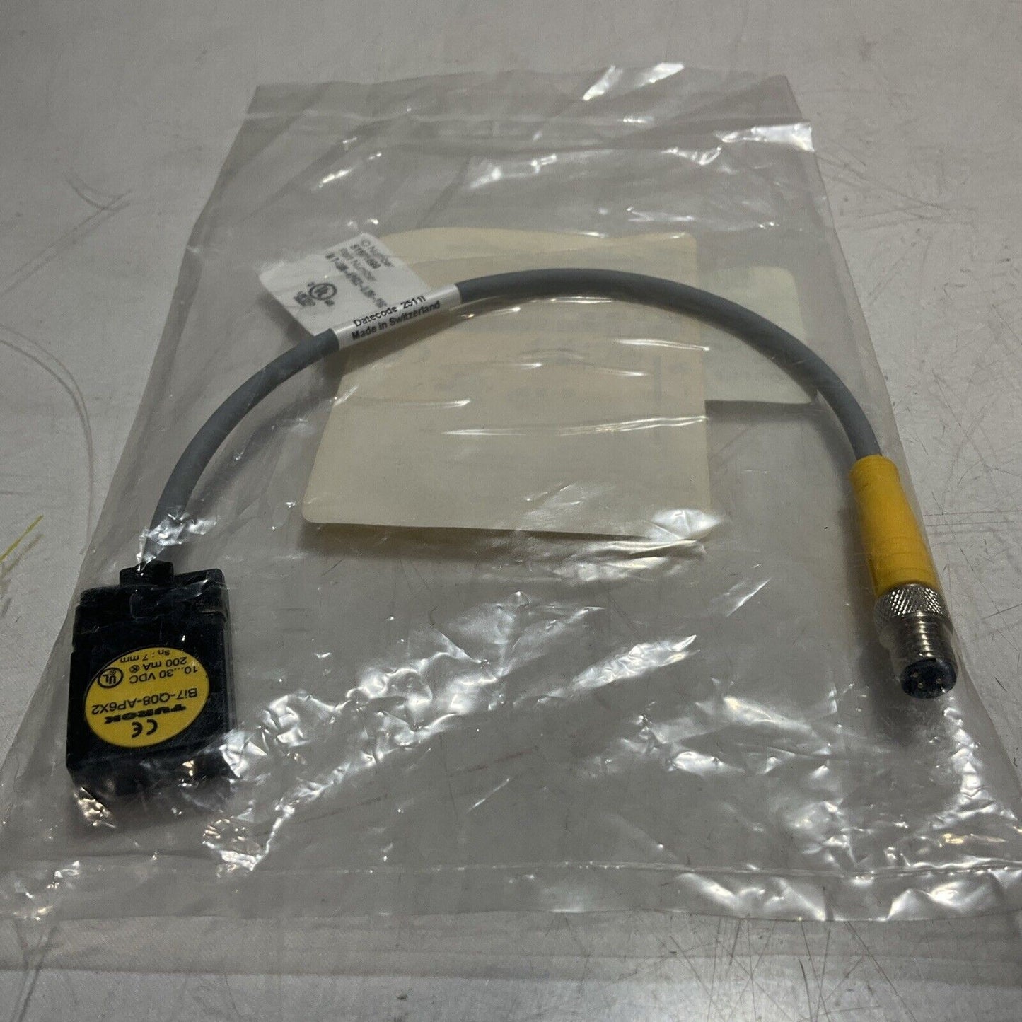 TURCK BI7-Q08-AP6X2-0.2M-PSG3M 7MM 3 WIRE PNP PROXIMITY SENSOR U3S