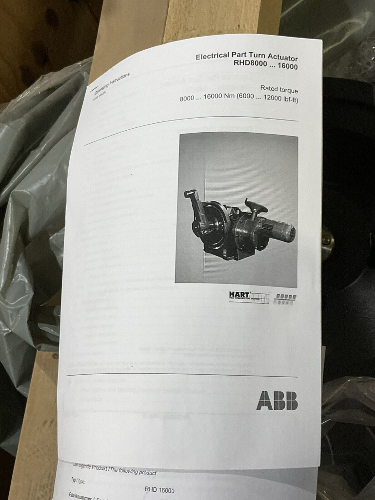 ABB RHD 16000-30 CONTRAC PART TURN ACTUATOR RATED TORQUE 16000 Nm