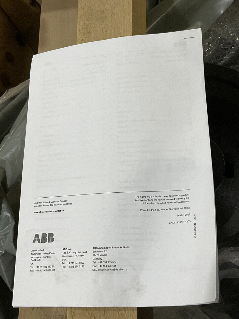 ABB RHD 16000-30 CONTRAC PART TURN ACTUATOR RATED TORQUE 16000 Nm