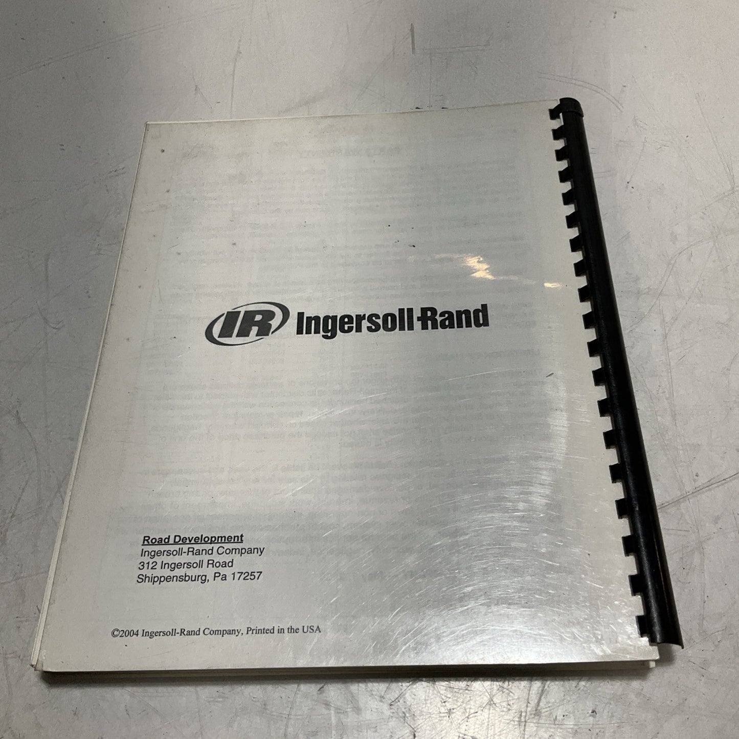IR-INGERSOLL RAND SD-77F S/N 185564 VIBRATORY COMPACTOR MANUAL BOOK U3S
