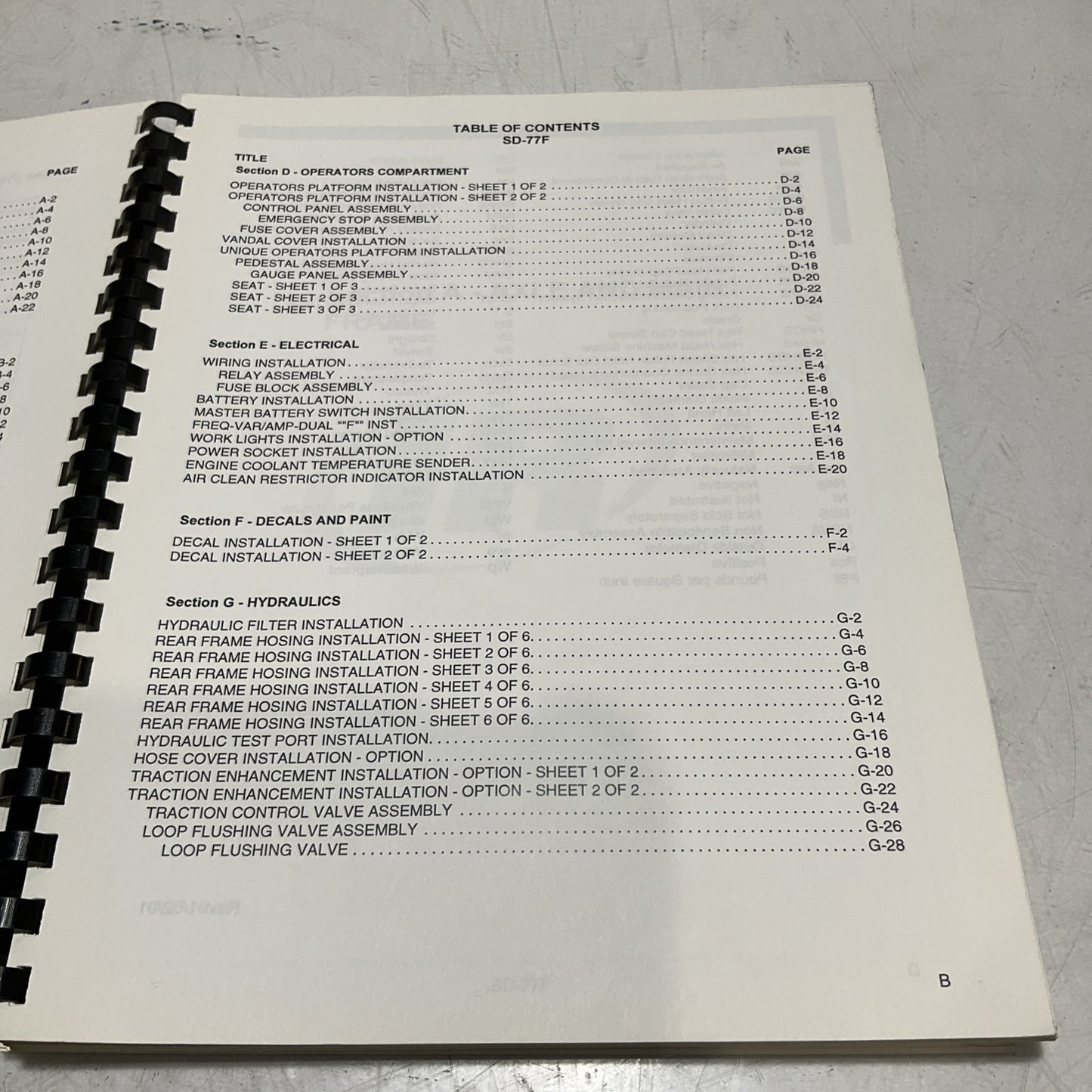 IR-INGERSOLL RAND SD-77F S/N 185564 VIBRATORY COMPACTOR MANUAL BOOK U3S
