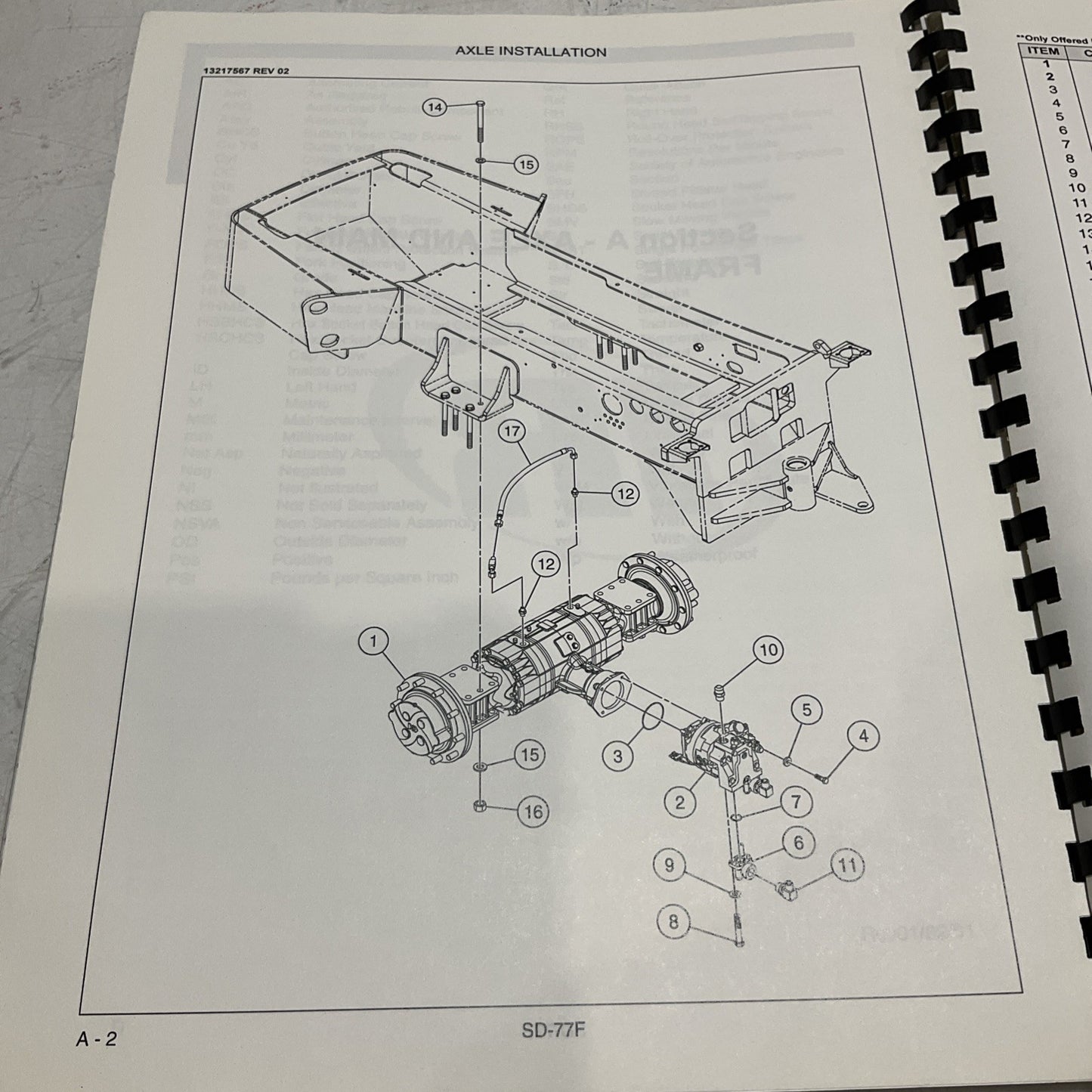 IR-INGERSOLL RAND SD-77F S/N 185564 VIBRATORY COMPACTOR MANUAL BOOK U3S