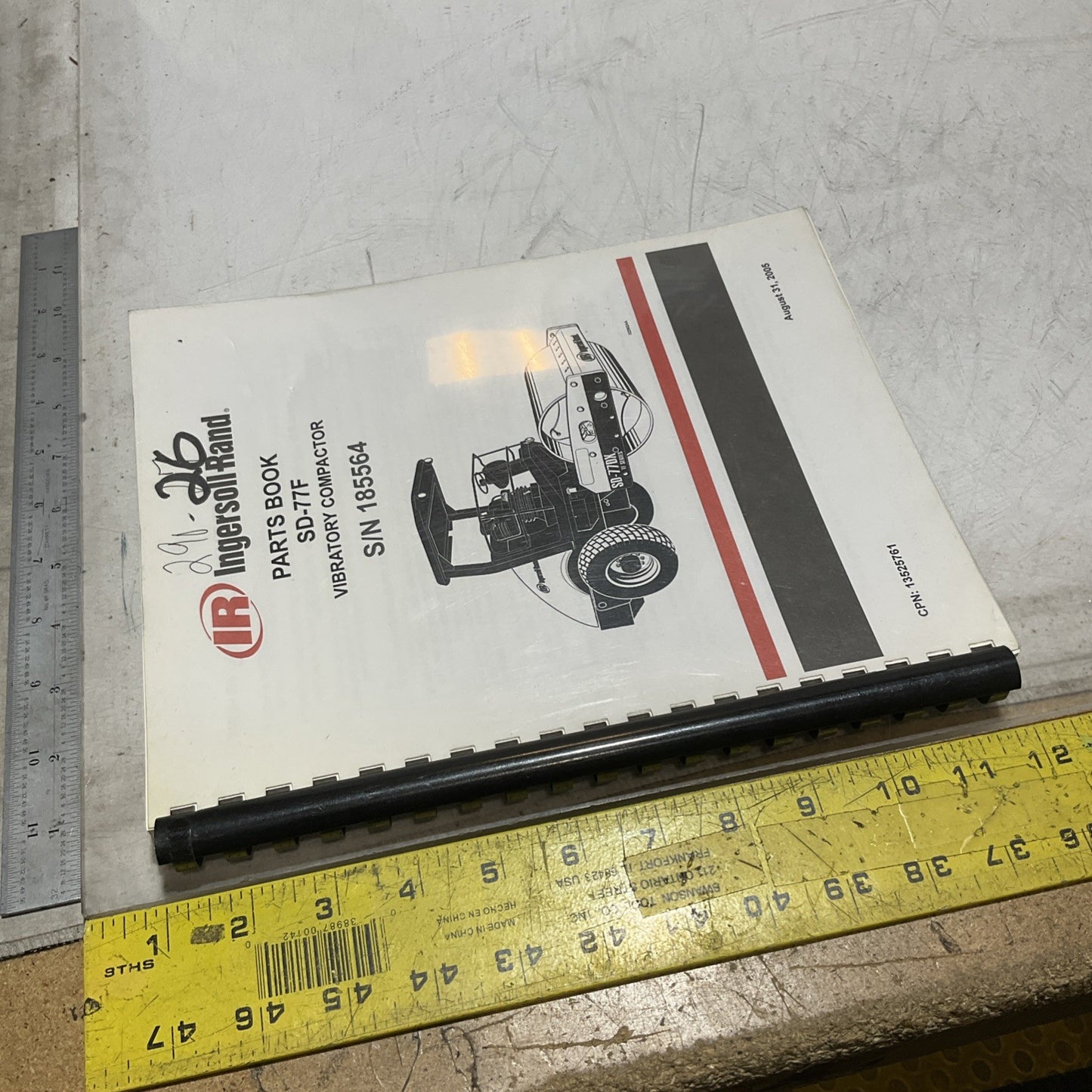 IR-INGERSOLL RAND SD-77F S/N 185564 VIBRATORY COMPACTOR MANUAL BOOK U3S