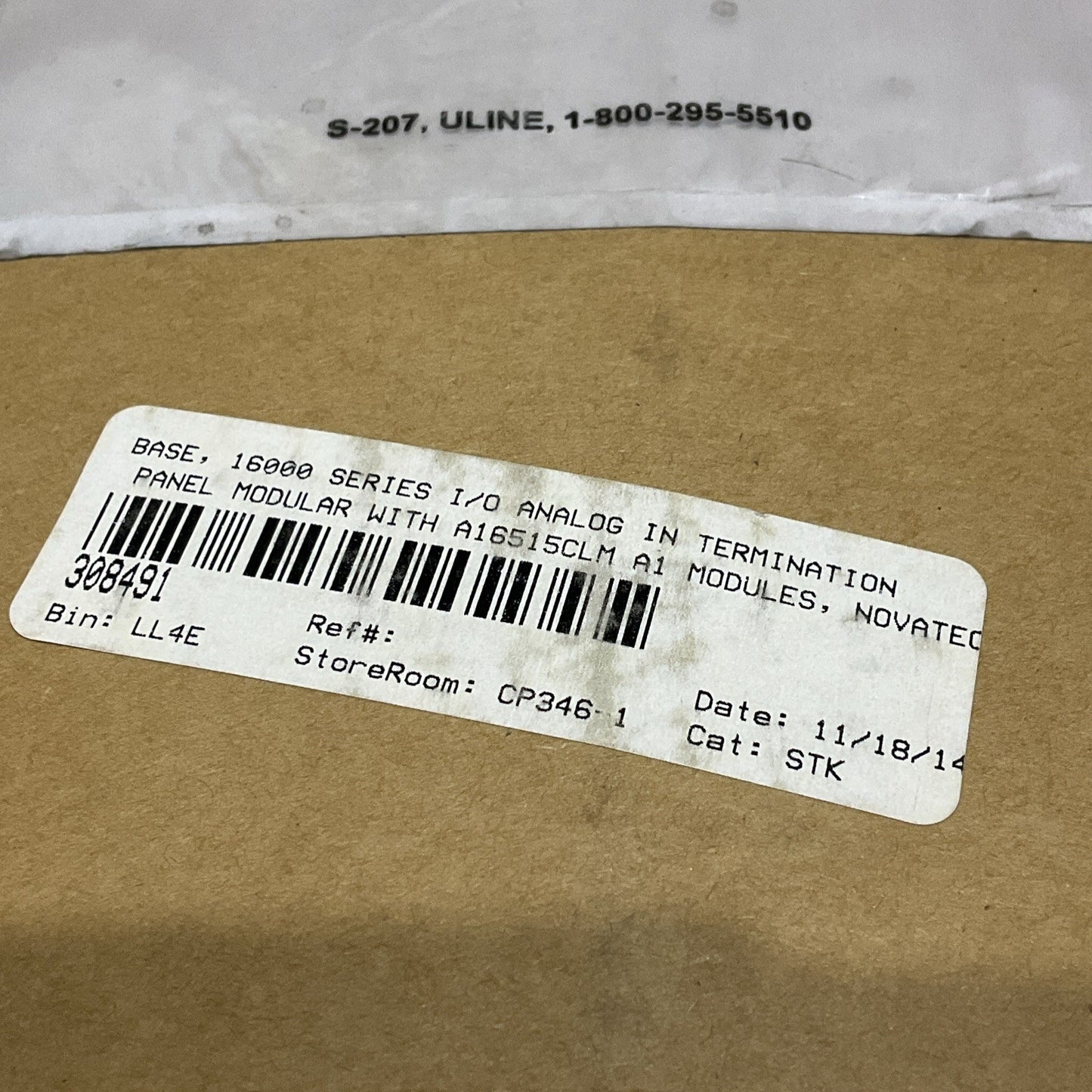 16000 SERIES I/O ANALOG IN TERMINATION PANEL MODULAR W/ A16515CLM A1 MODULES RM6