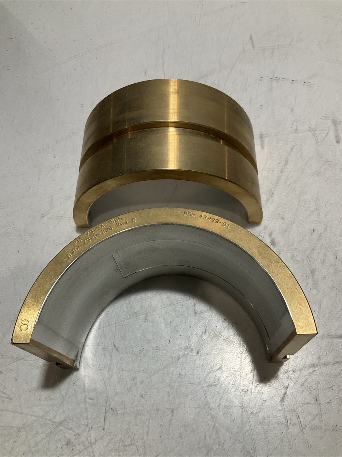 BABBITTING SERVICE 79-SA-1565 BSI 43999-01 COUNTER CLOCK JOURNAL BEARING 373