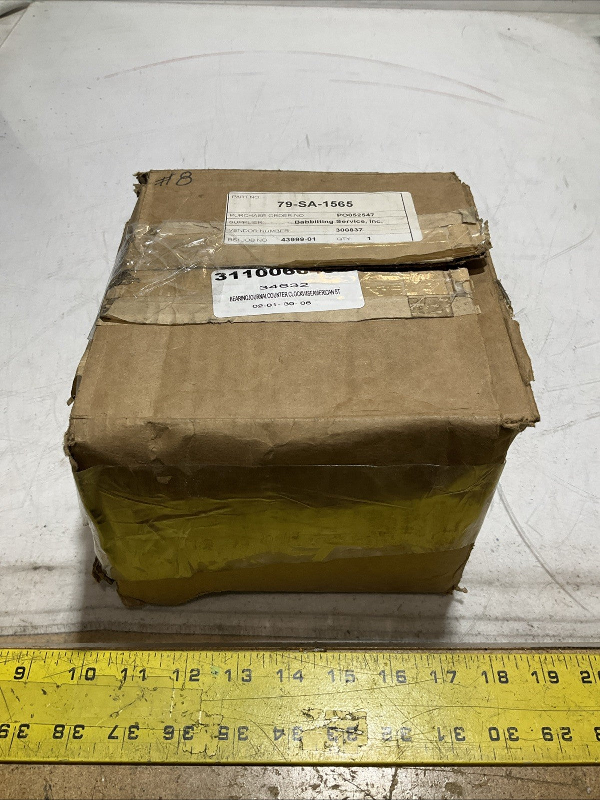 BABBITTING SERVICE 79-SA-1565 BSI 43999-01 COUNTER CLOCK JOURNAL BEARING 373