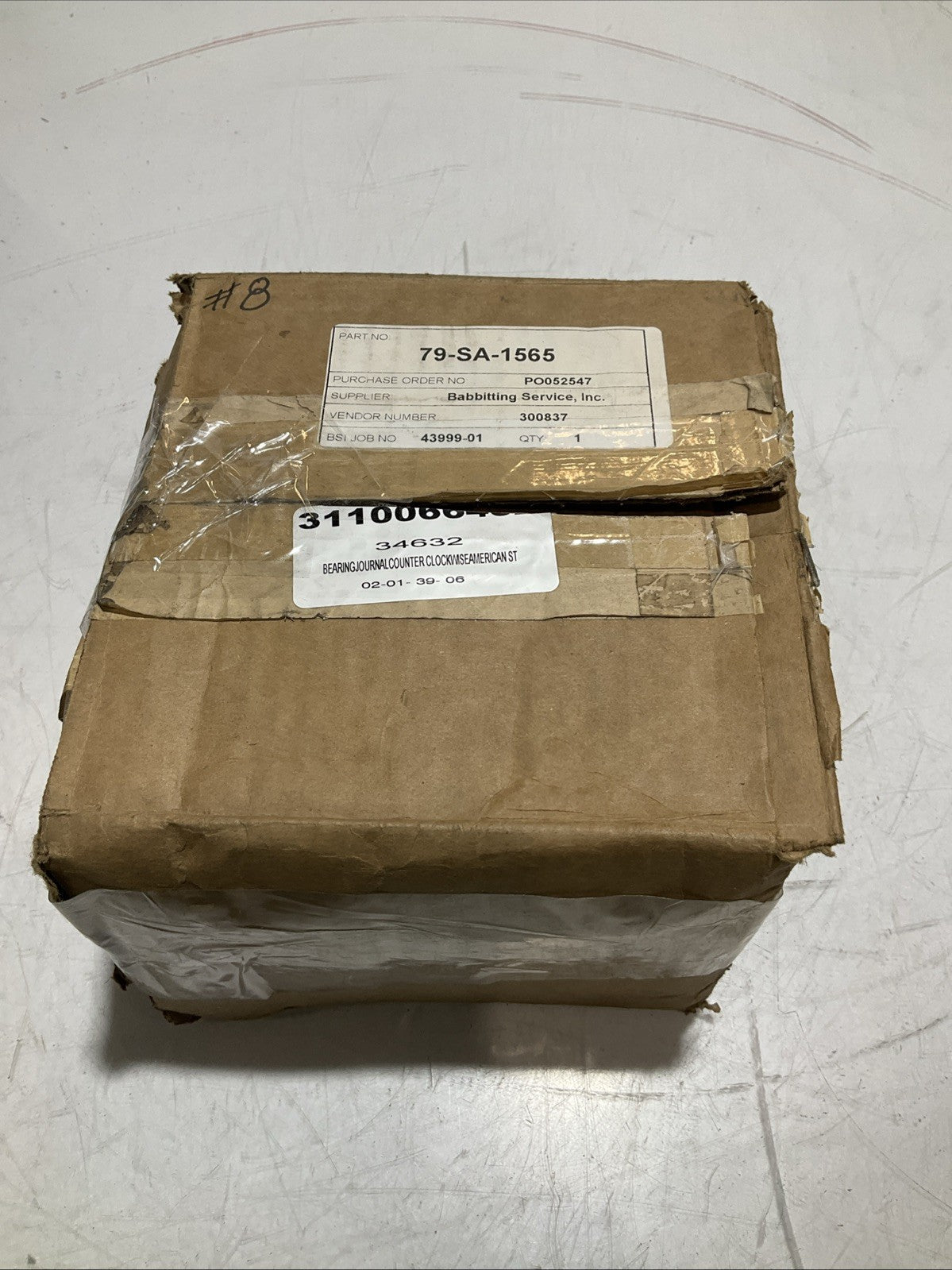 BABBITTING SERVICE 79-SA-1565 BSI 43999-01 COUNTER CLOCK JOURNAL BEARING 373
