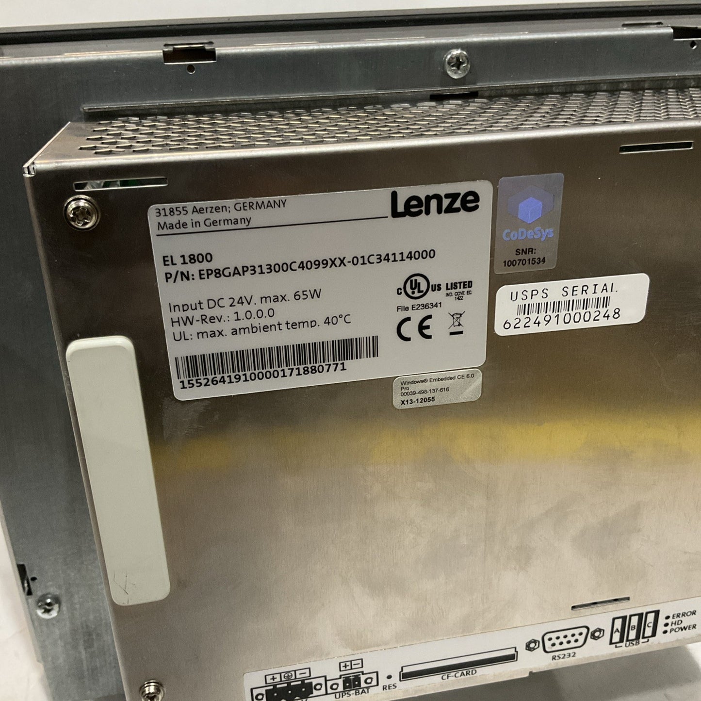 LENZE EP8GAP31300C4099XX-01C34114000 MODULE FRONT TOUCH 3401-005 U3S